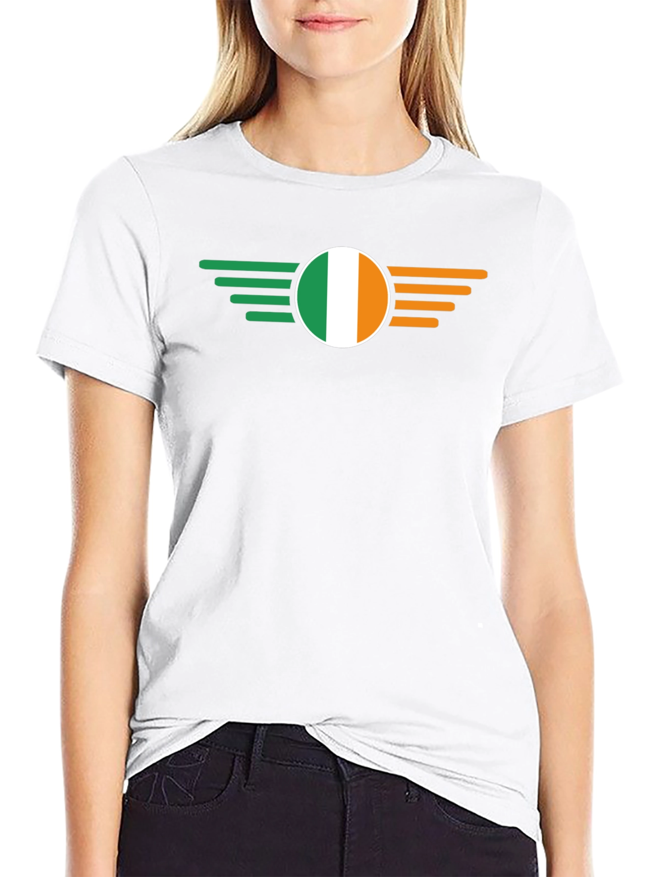 Ireland Flag Wing Black T-Shirt