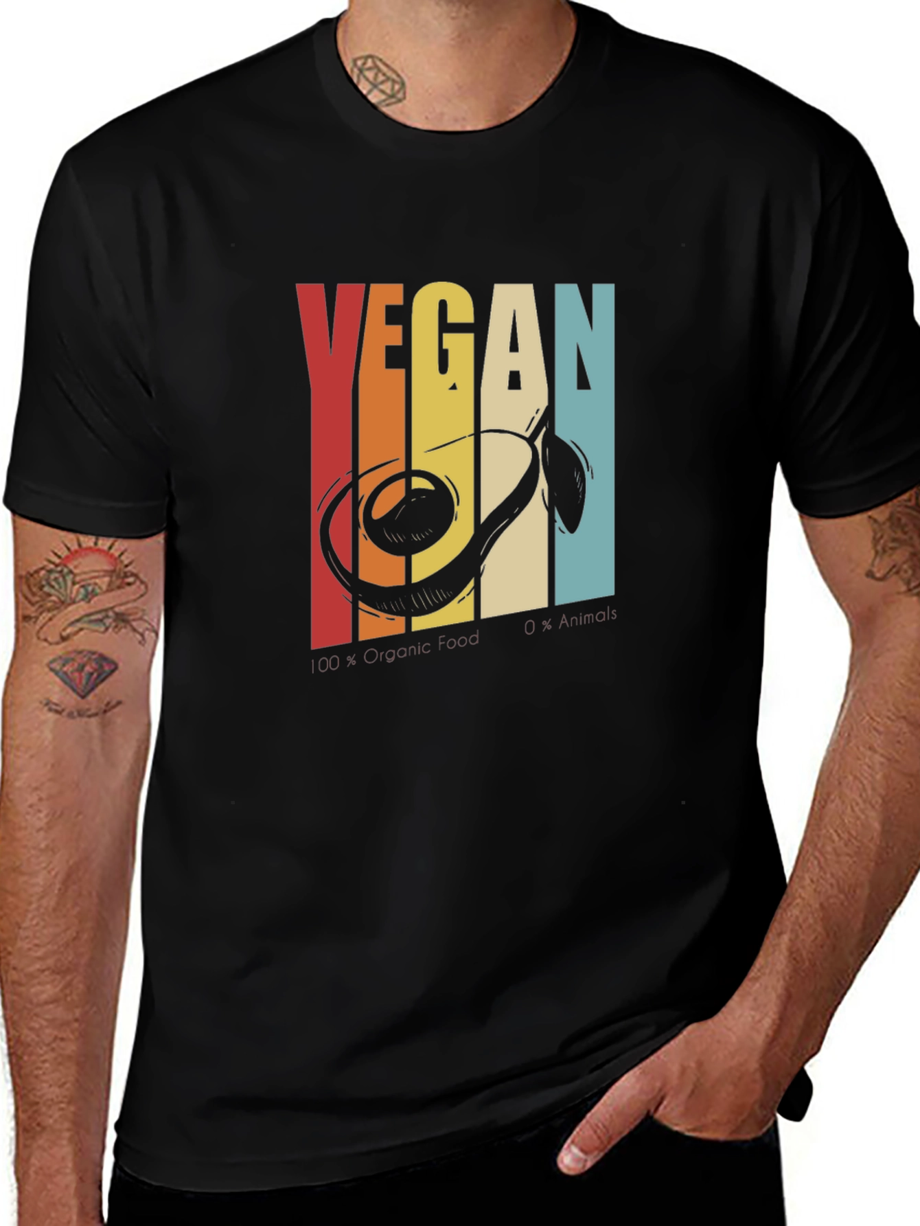 Retro Vegan Avocado T-Shirt