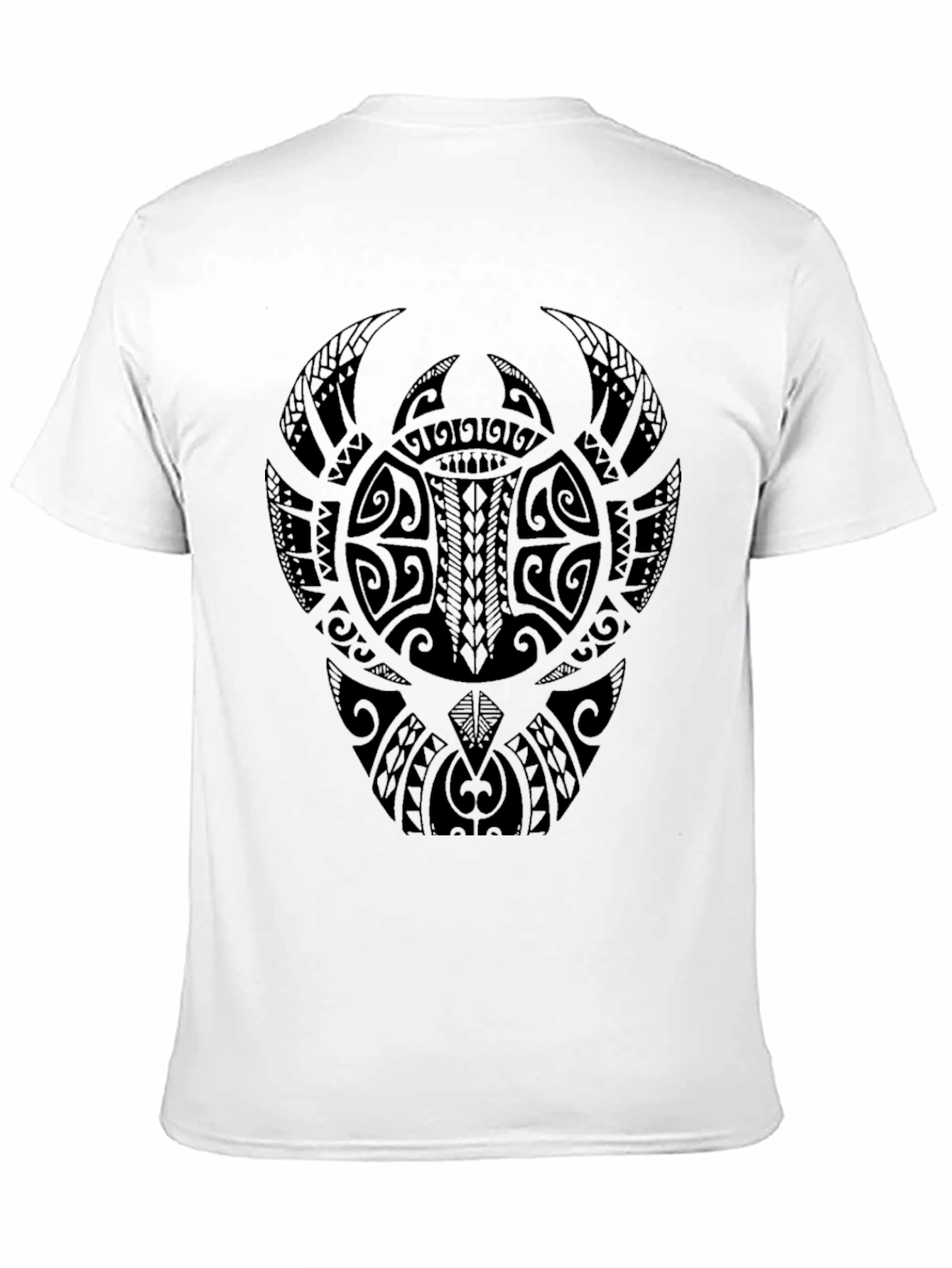 Tribal Turtle Graphic Print Black T-Shirt