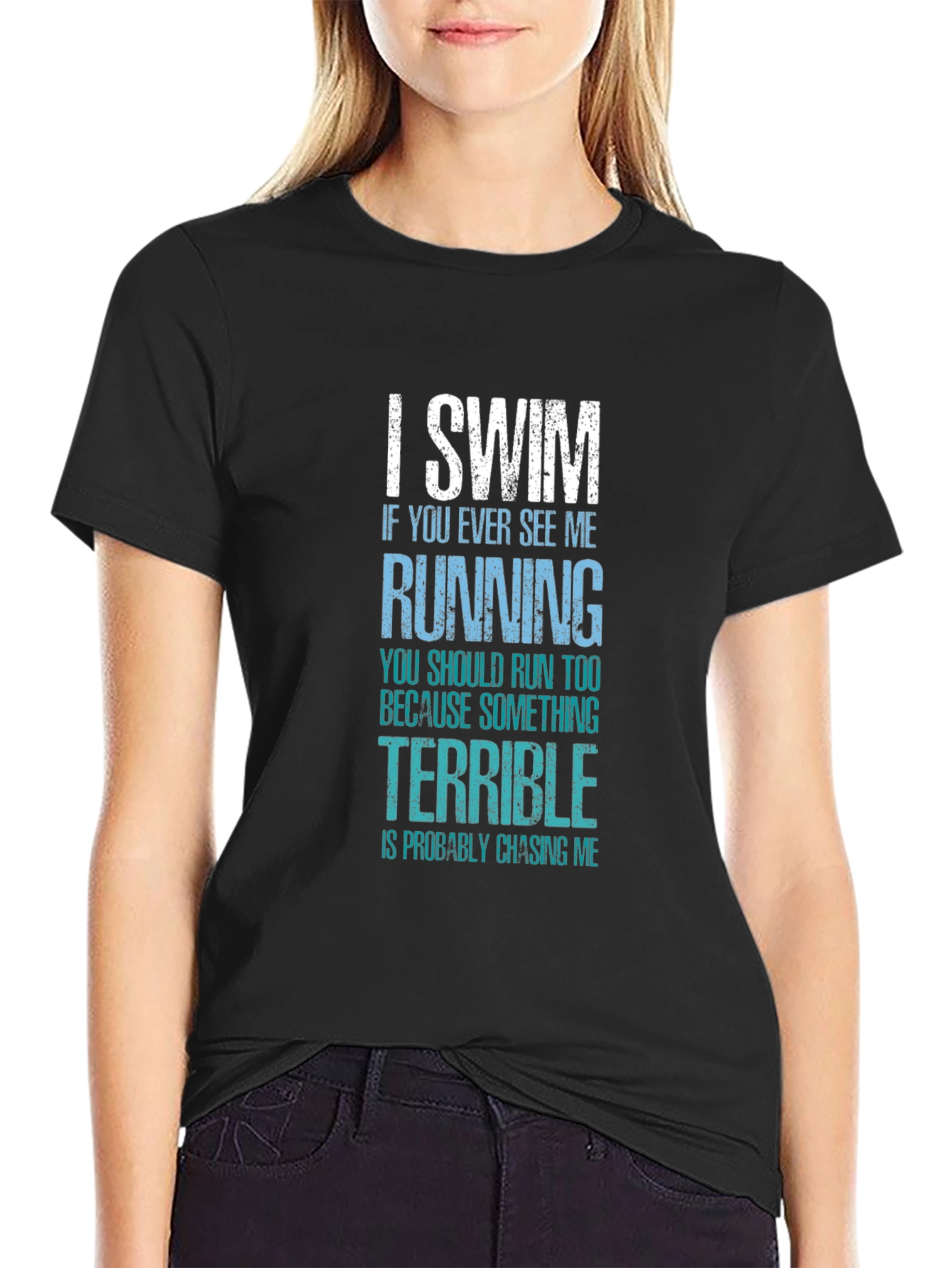 I Swim T-Shirt Funny Swimmer Gift