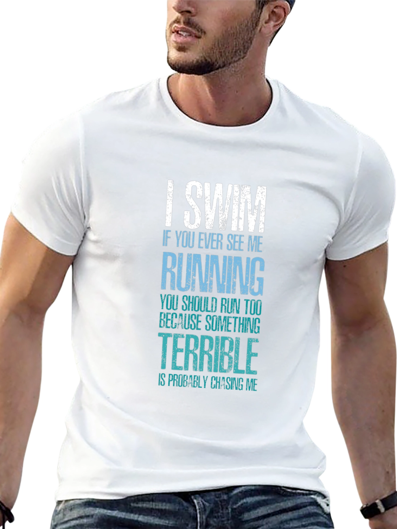I Swim T-Shirt Funny Swimmer Gift