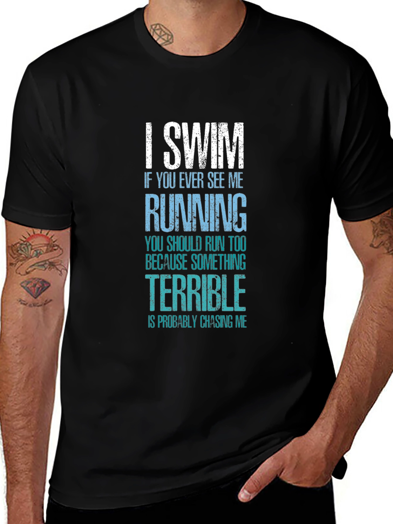 I Swim T-Shirt Funny Swimmer Gift