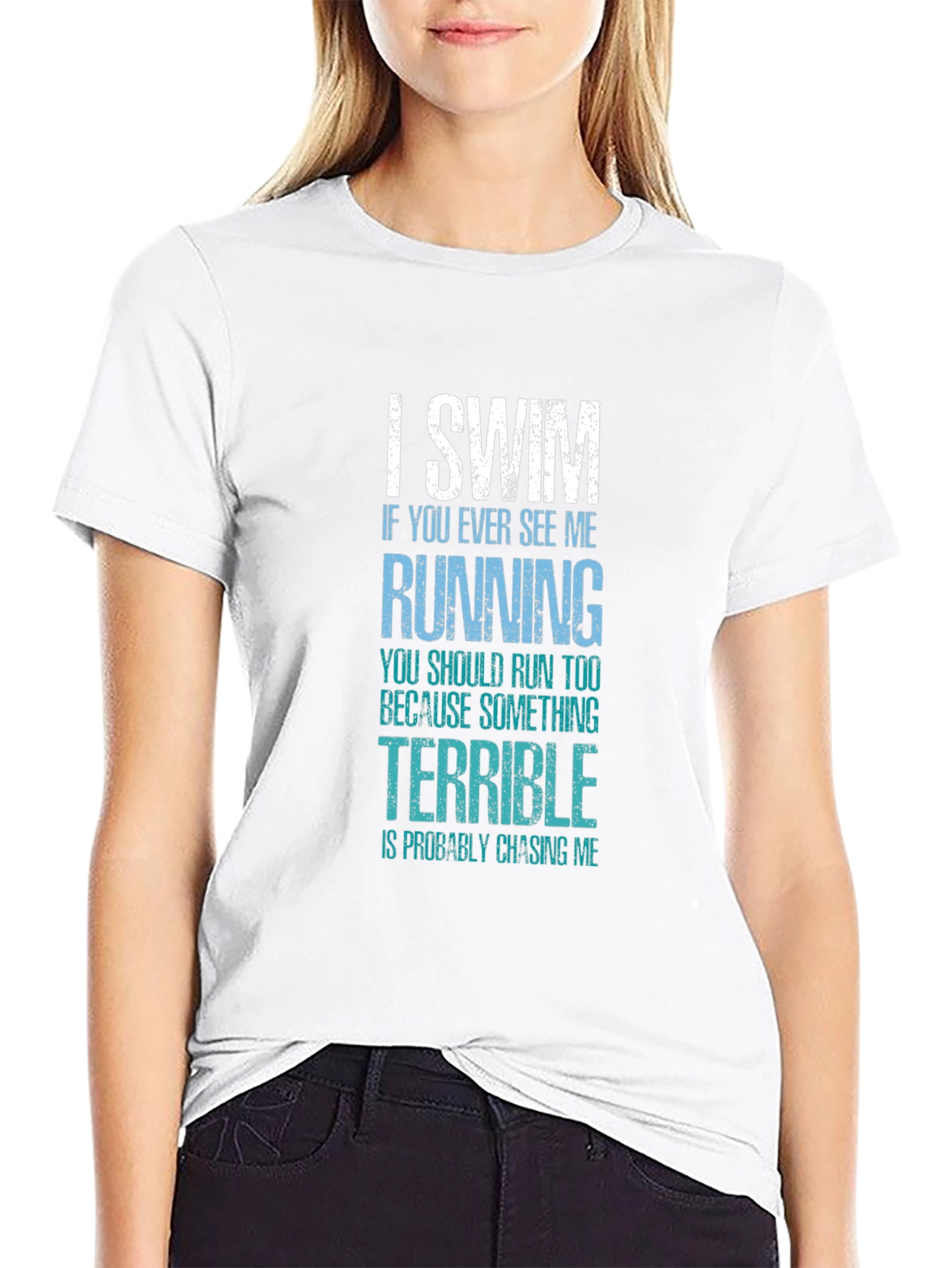 I Swim T-Shirt Funny Swimmer Gift