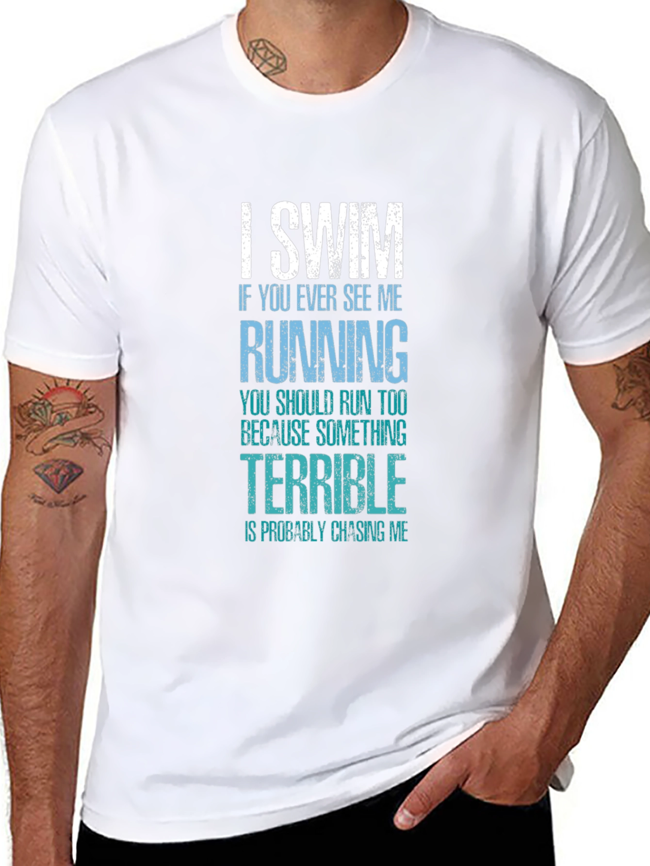 I Swim T-Shirt Funny Swimmer Gift