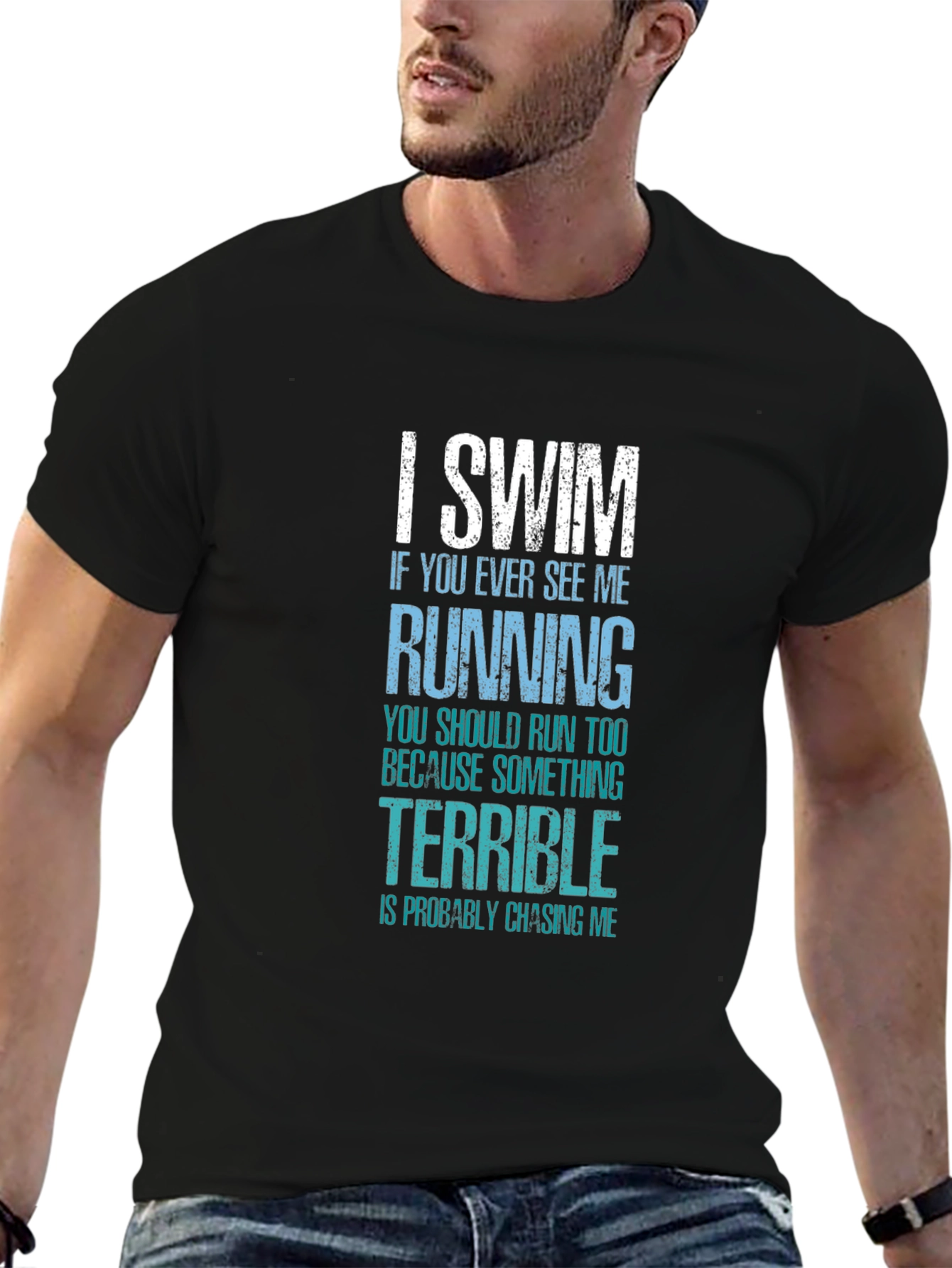 I Swim T-Shirt Funny Swimmer Gift