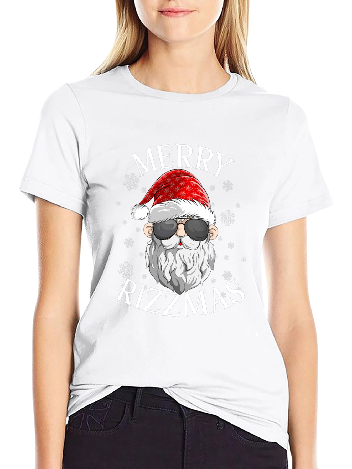 Merry Rizzmas Santa Graphic T-Shirt