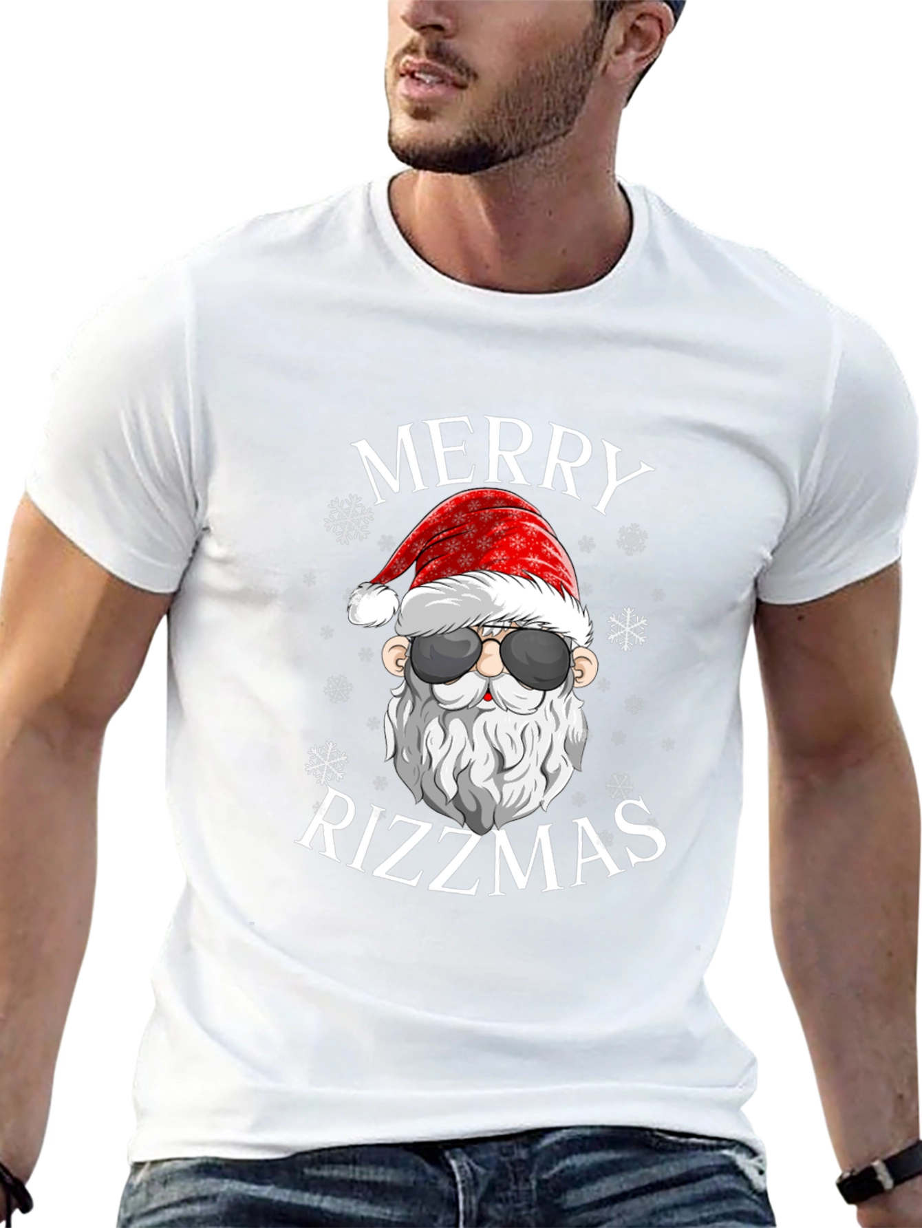 Merry Rizzmas Santa Graphic T-Shirt