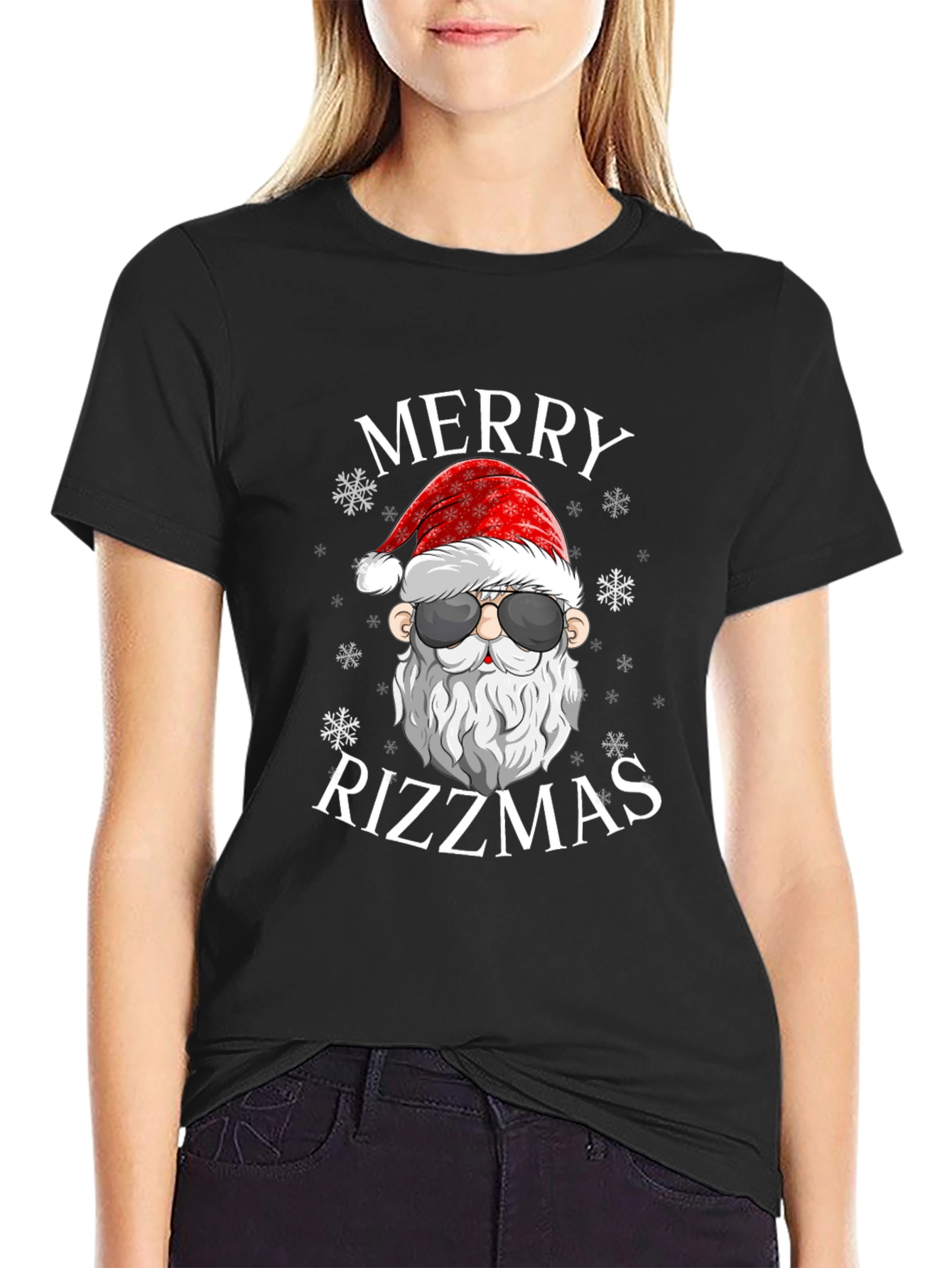 Merry Rizzmas Santa Graphic T-Shirt