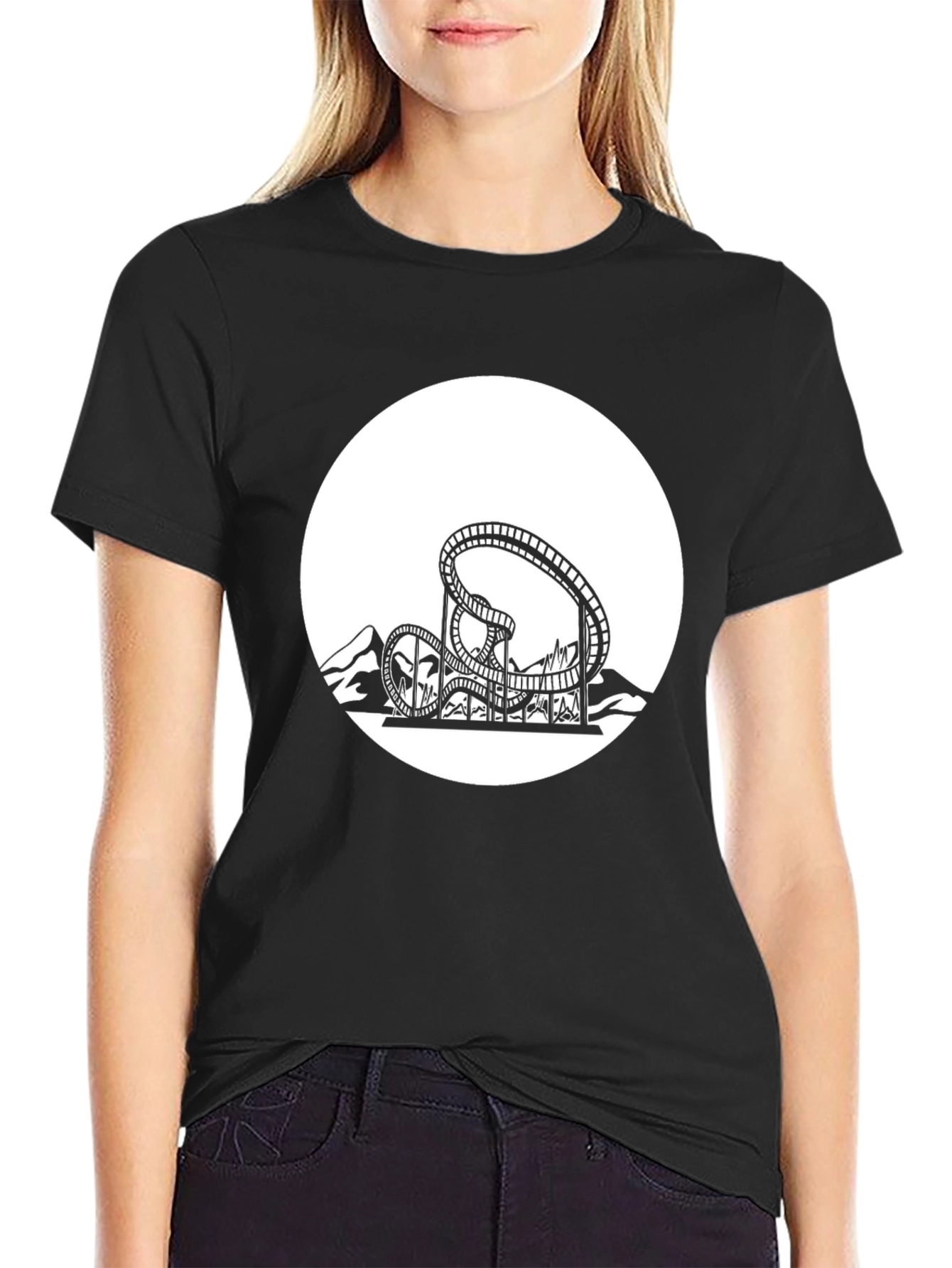 Roller Coaster Graphic Tee - Thrill Ride Shirt
