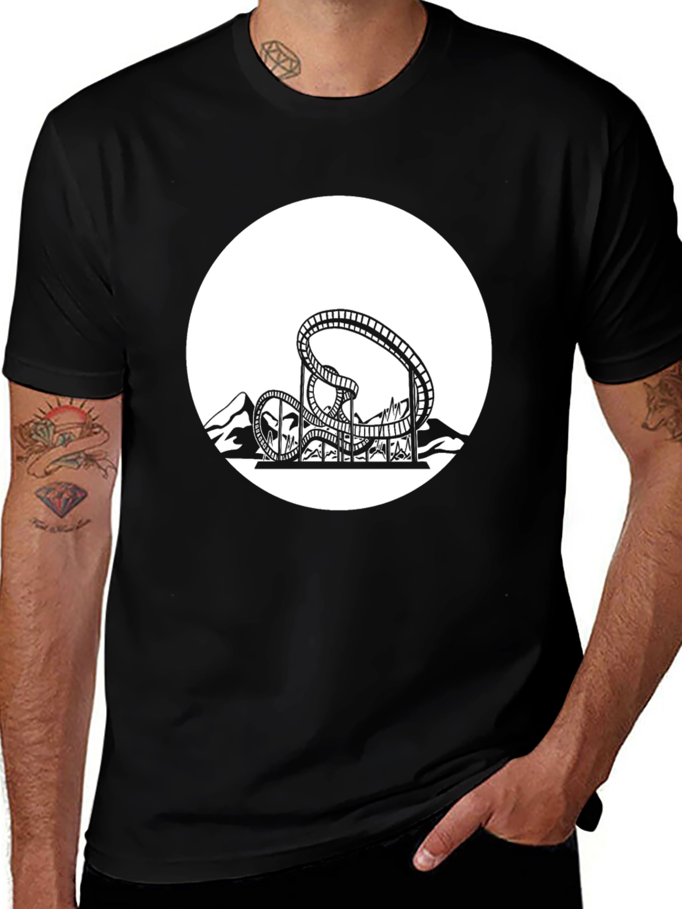 Roller Coaster Graphic Tee - Thrill Ride Shirt