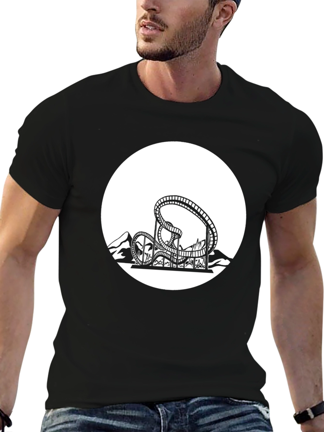Roller Coaster Graphic Tee - Thrill Ride Shirt