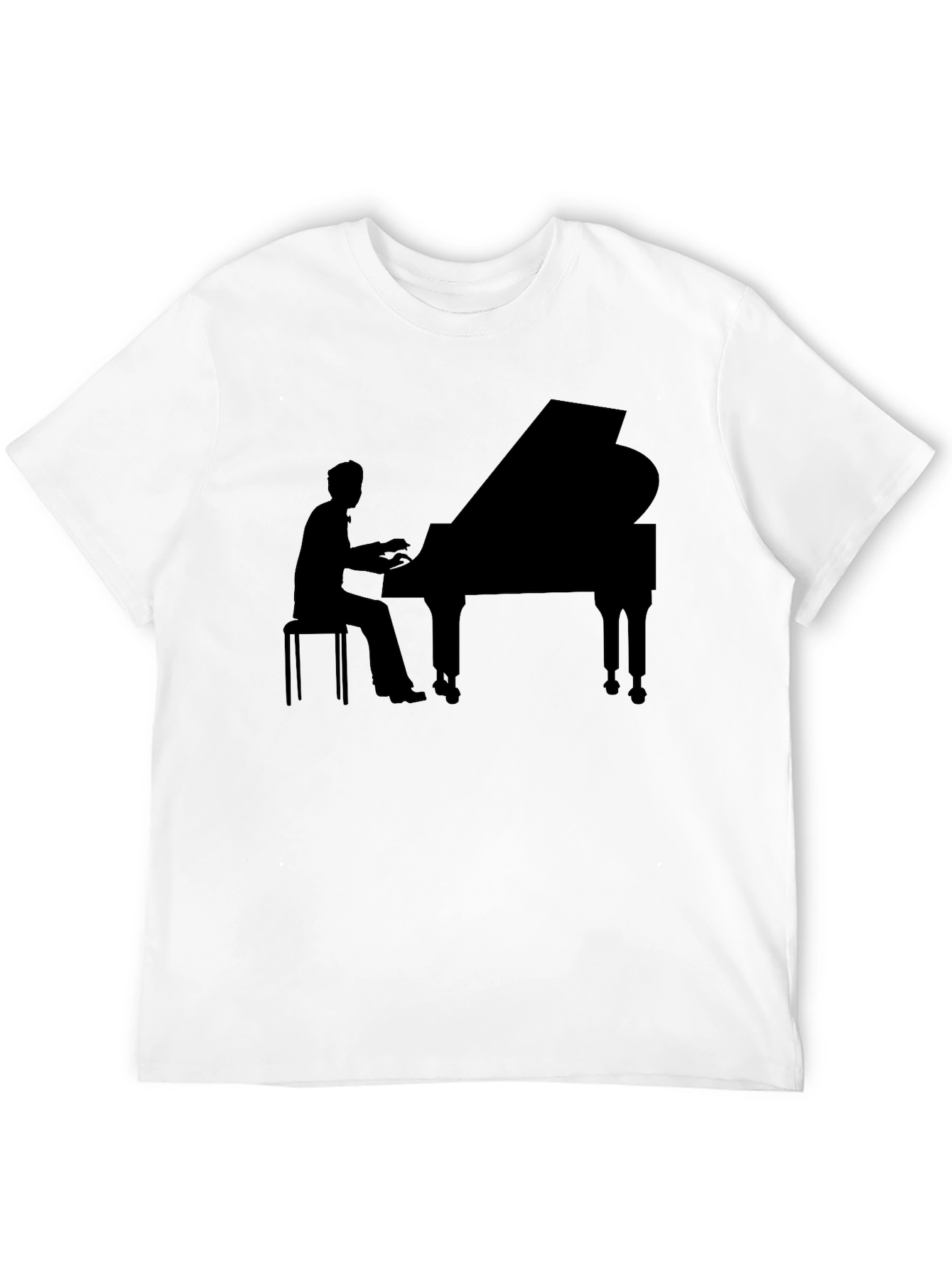 Grand Piano Player Graphic Tee - Black