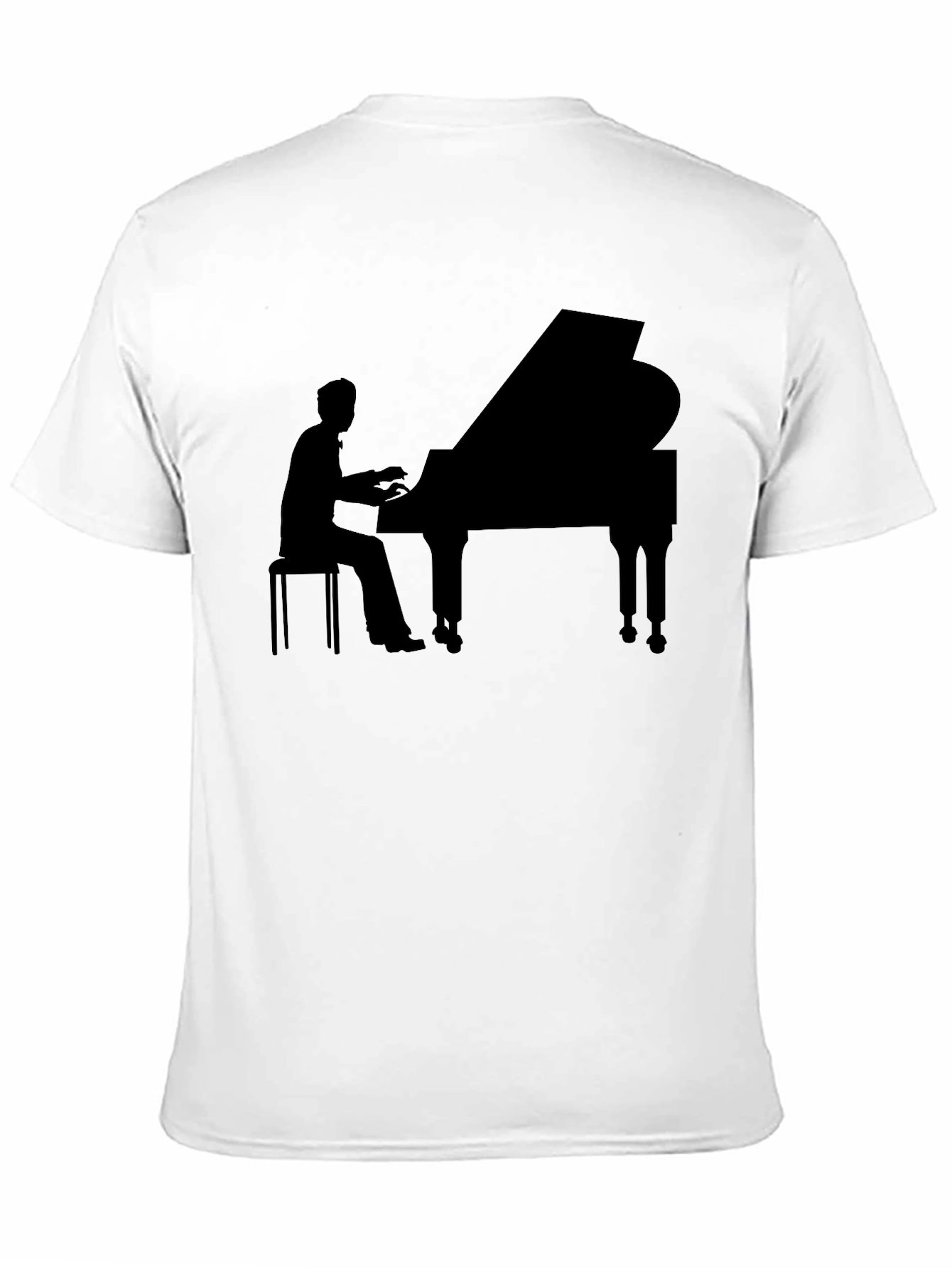 Grand Piano Player Graphic Tee - Black