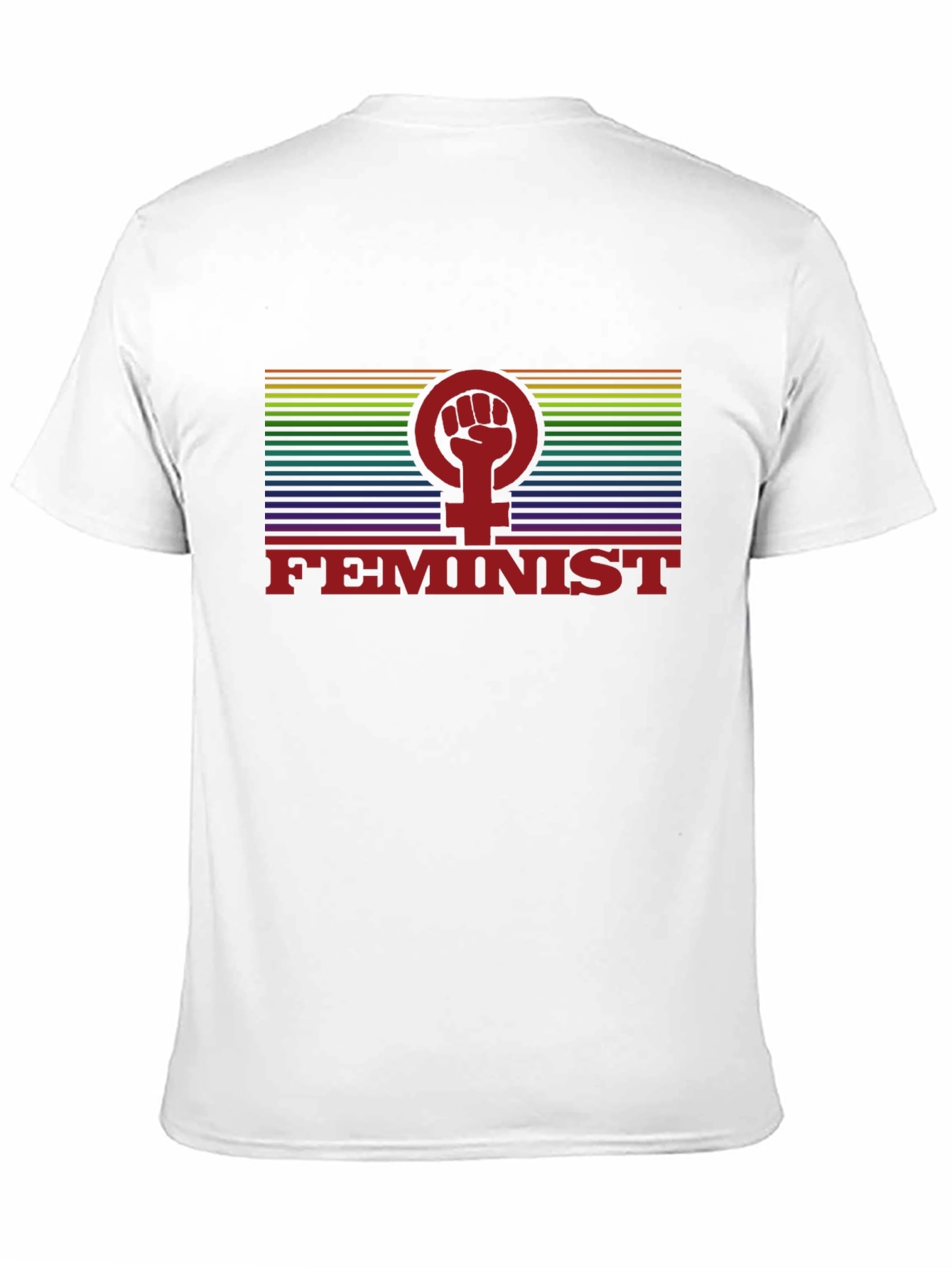 Feminist Rainbow Pride Fist T-Shirt - Black