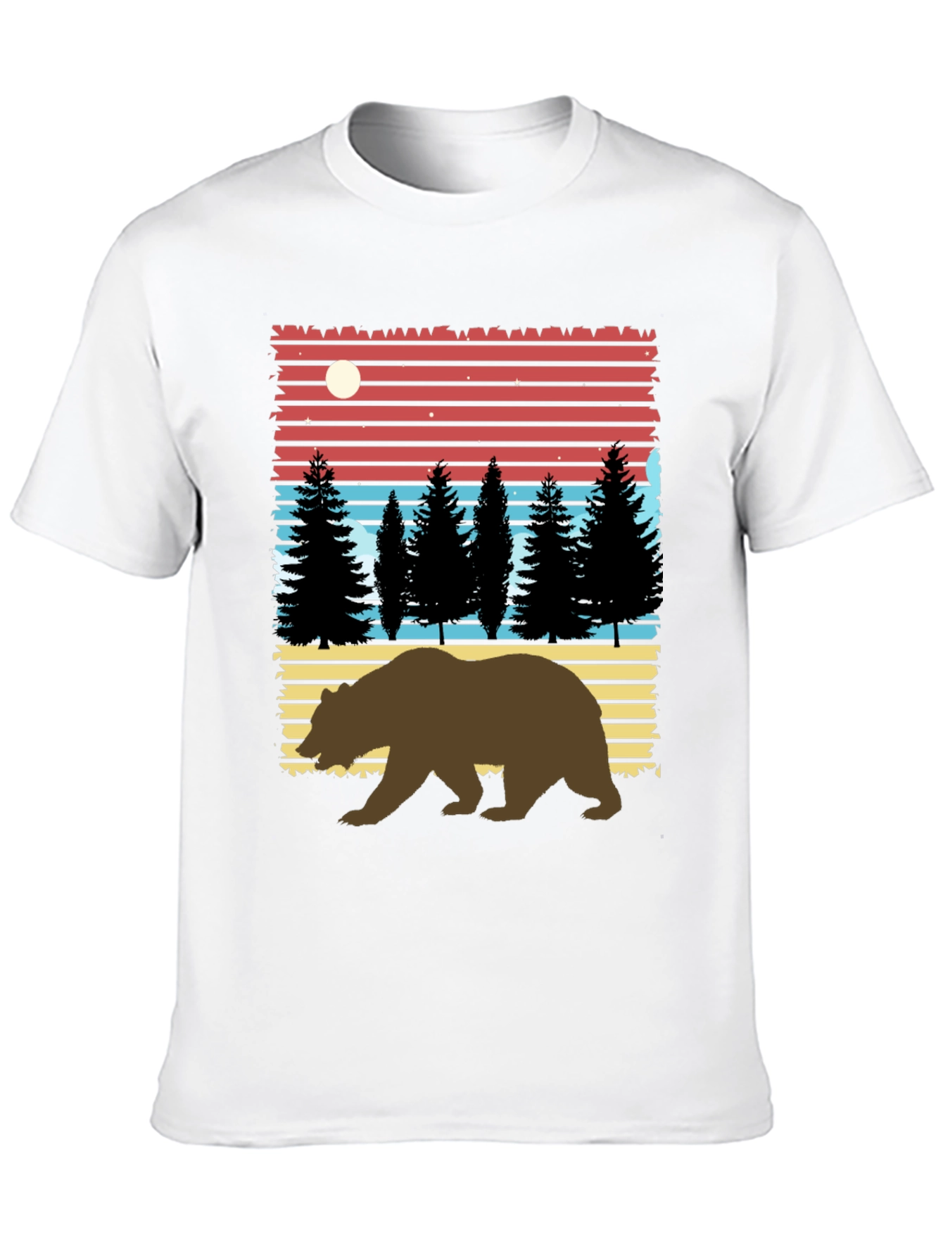 Retro Bear & Mountain Graphic Tee