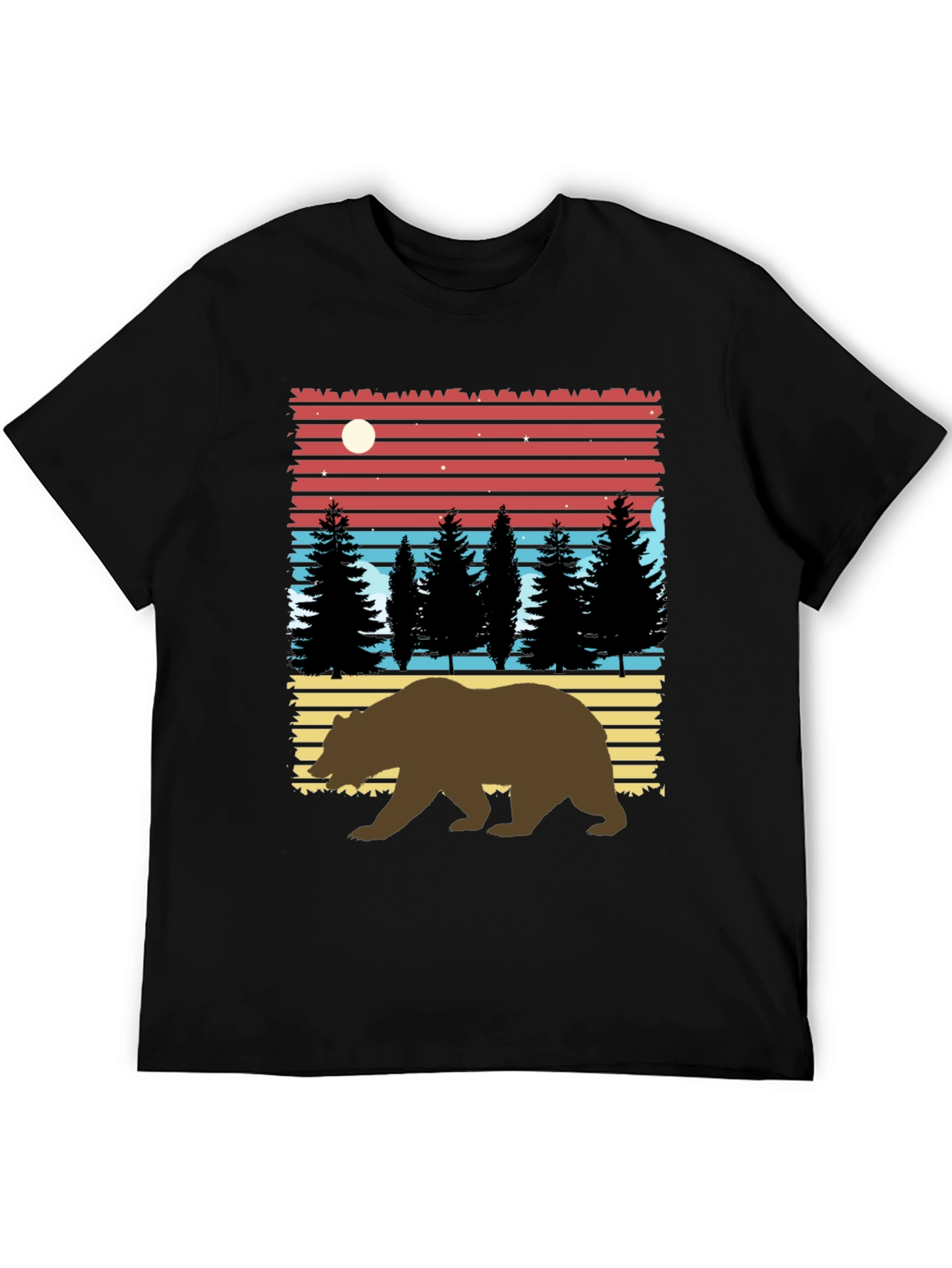 Retro Bear & Mountain Graphic Tee