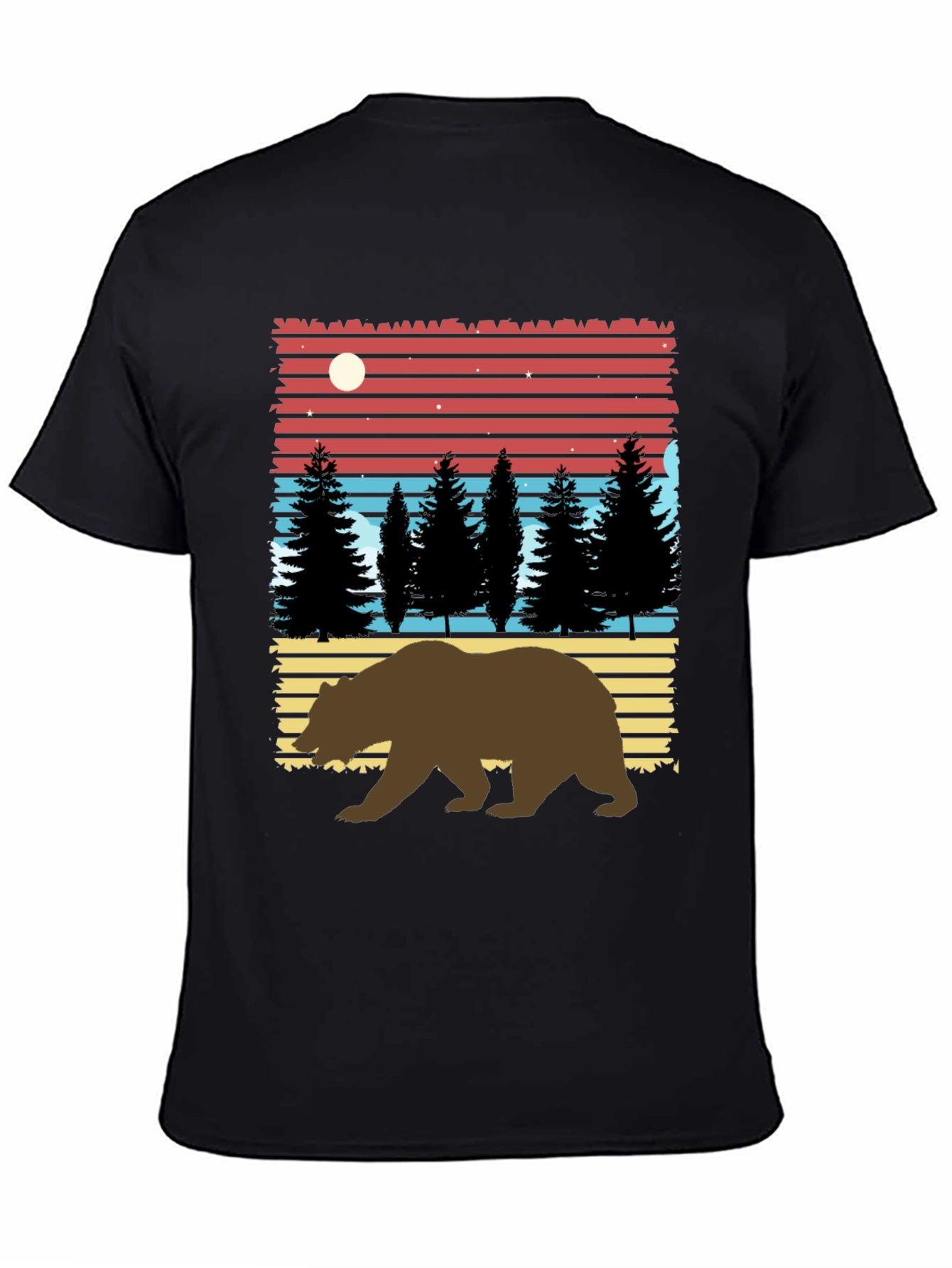 Retro Bear & Mountain Graphic Tee