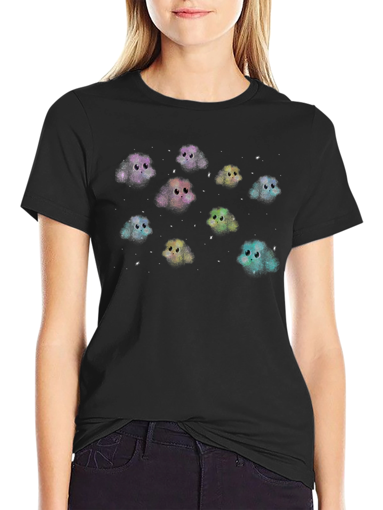 Galaxy Creature T-Shirt - Black Cotton Blend