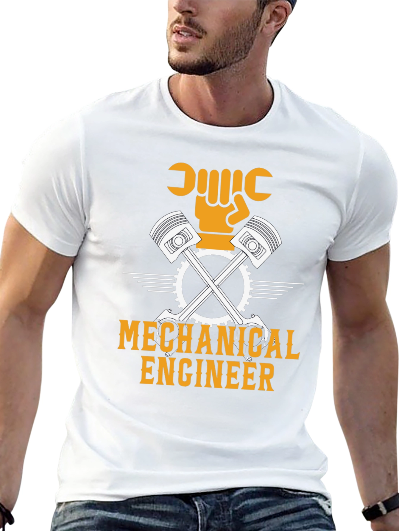 Mechanical Engineer T-Shirt - Black Cotton Blend