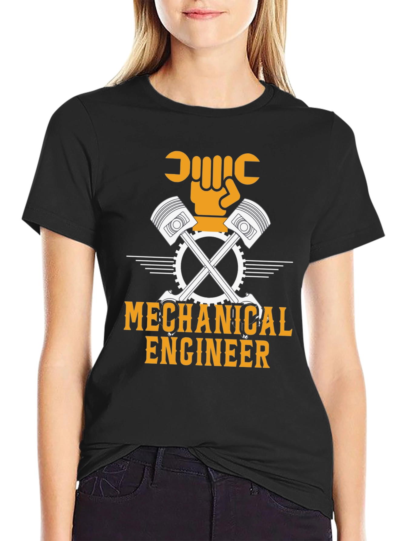 Mechanical Engineer T-Shirt - Black Cotton Blend