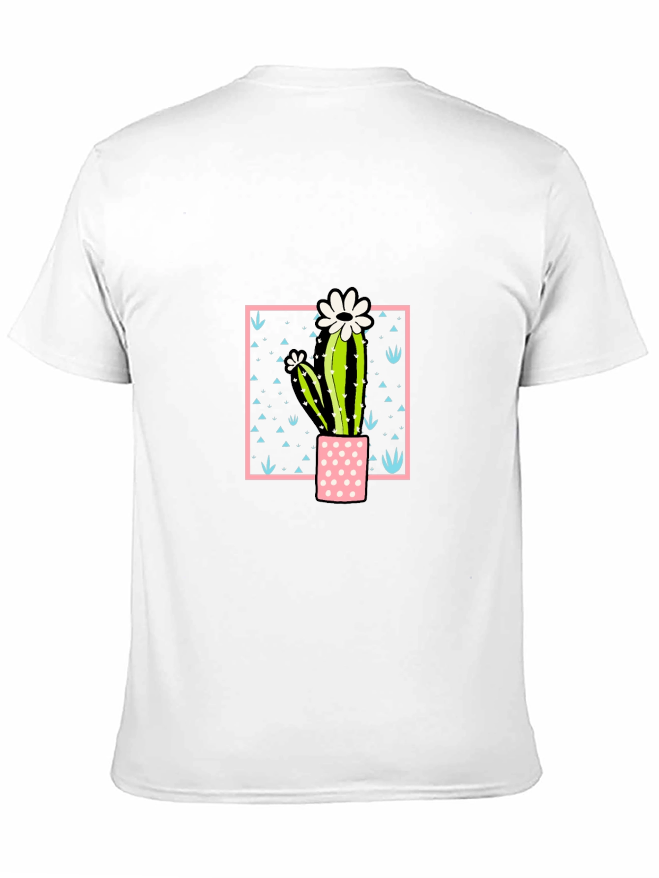 Cactus Flower Graphic Print Black T-Shirt