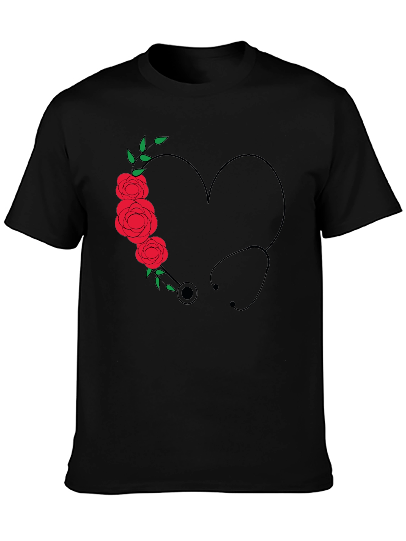 Floral Stethoscope Heart Tee