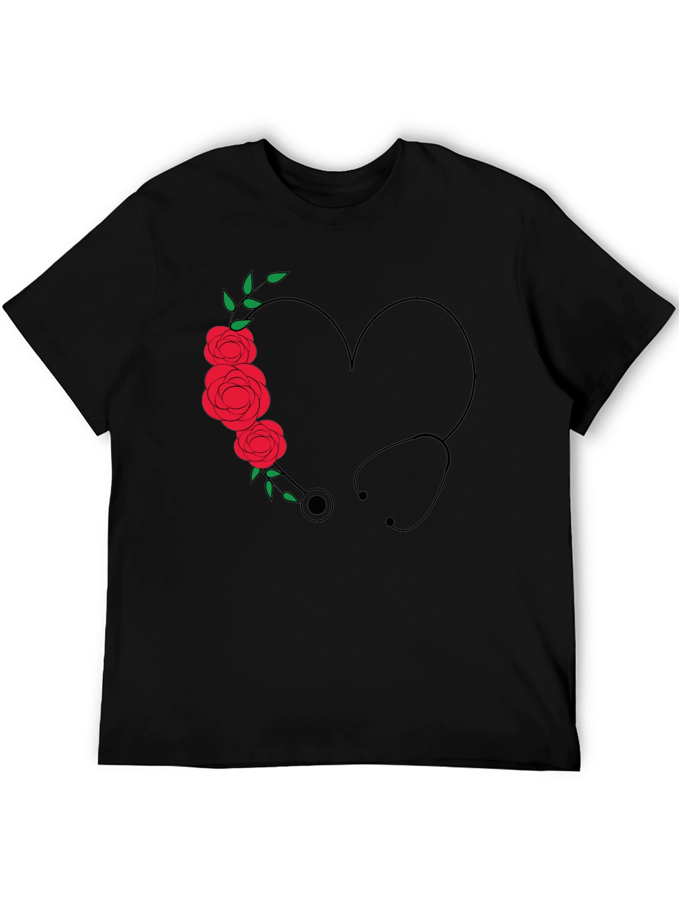 Floral Stethoscope Heart Tee