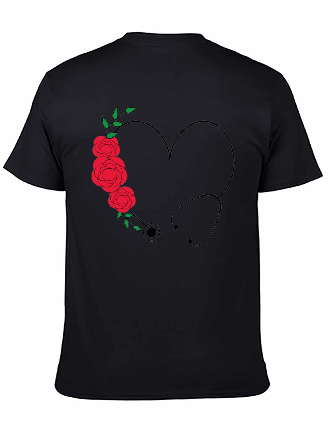 Floral Stethoscope Heart Tee