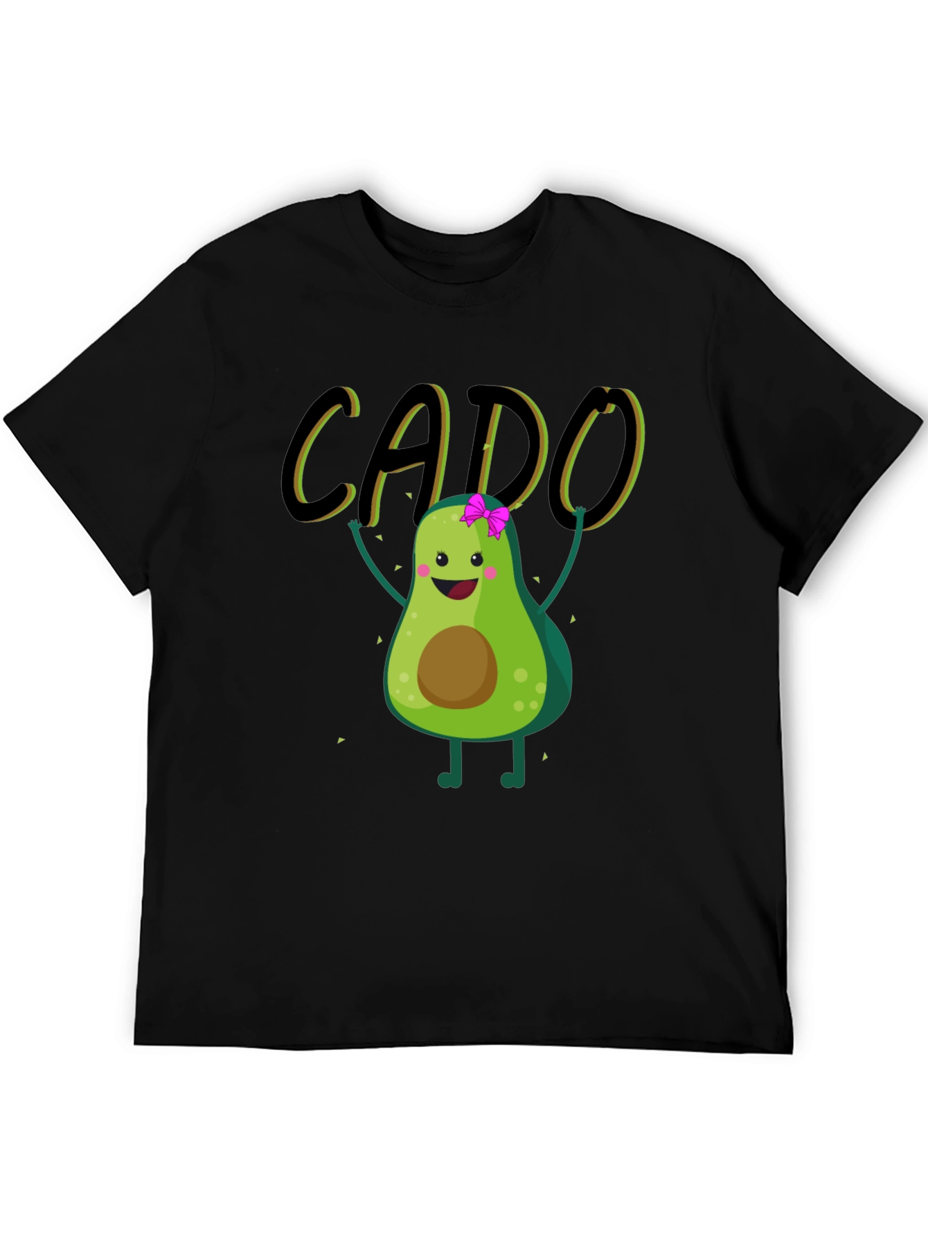 Funny Avocado Black T-Shirt - CADO