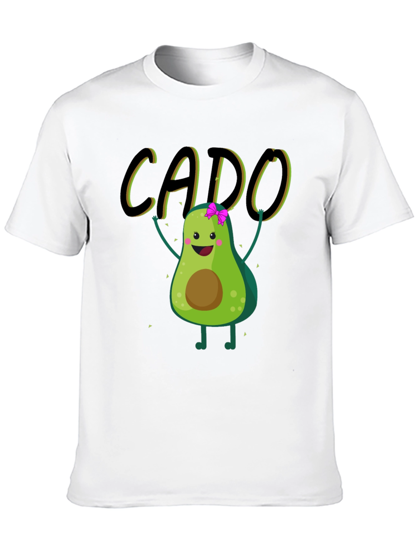 Funny Avocado Black T-Shirt - CADO