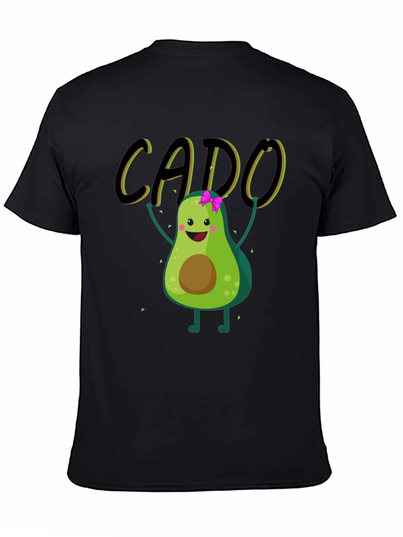 Funny Avocado Black T-Shirt - CADO