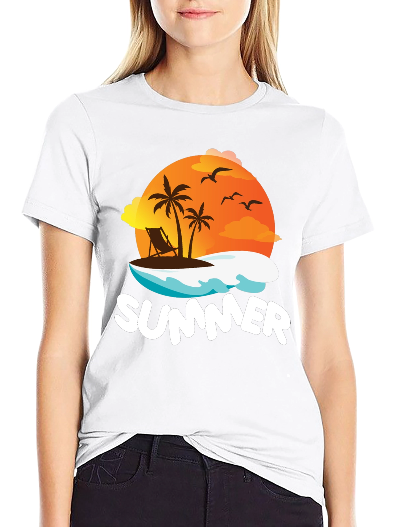 Summer Graphic T-Shirt Black