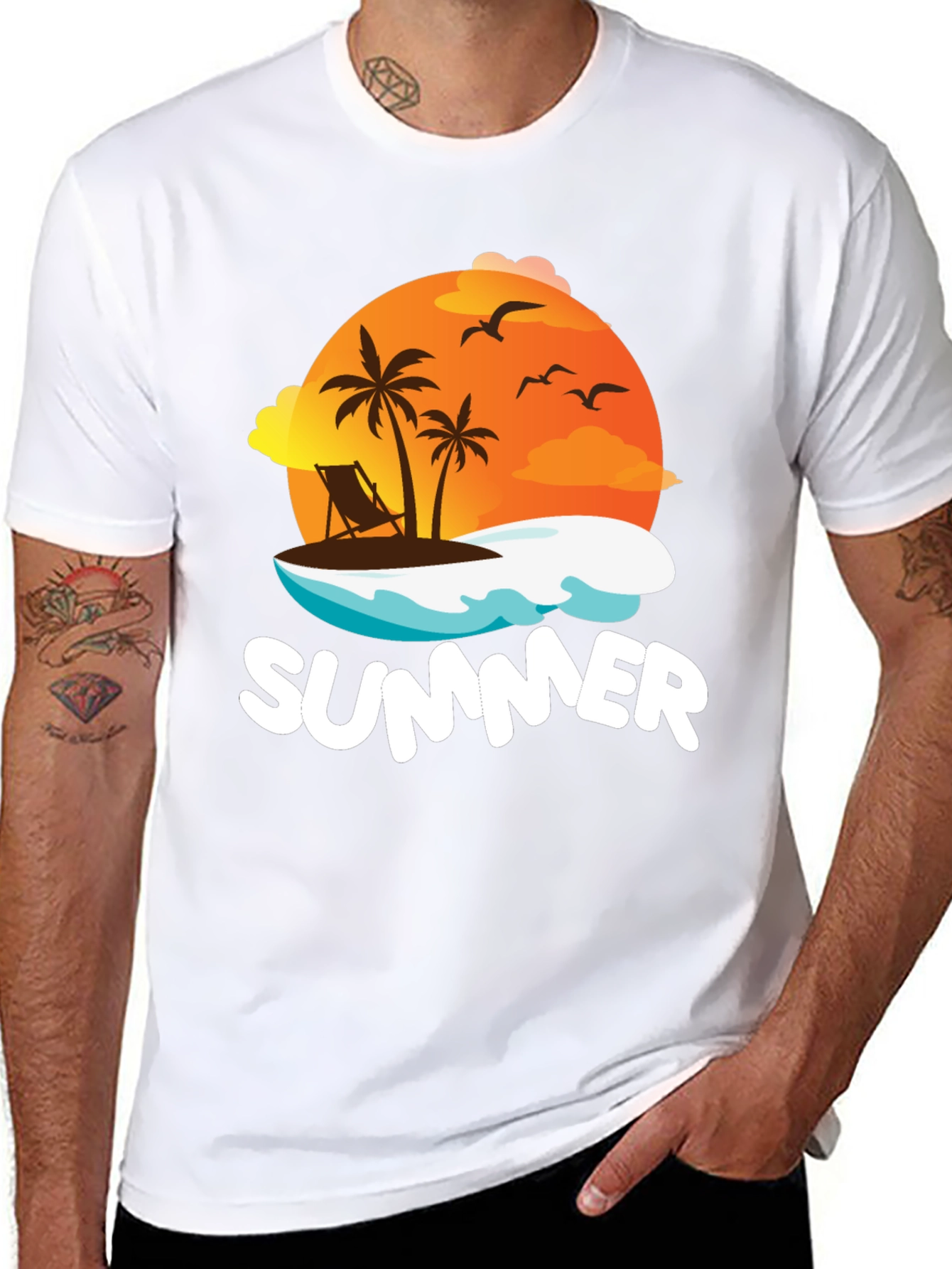 Summer Graphic T-Shirt Black