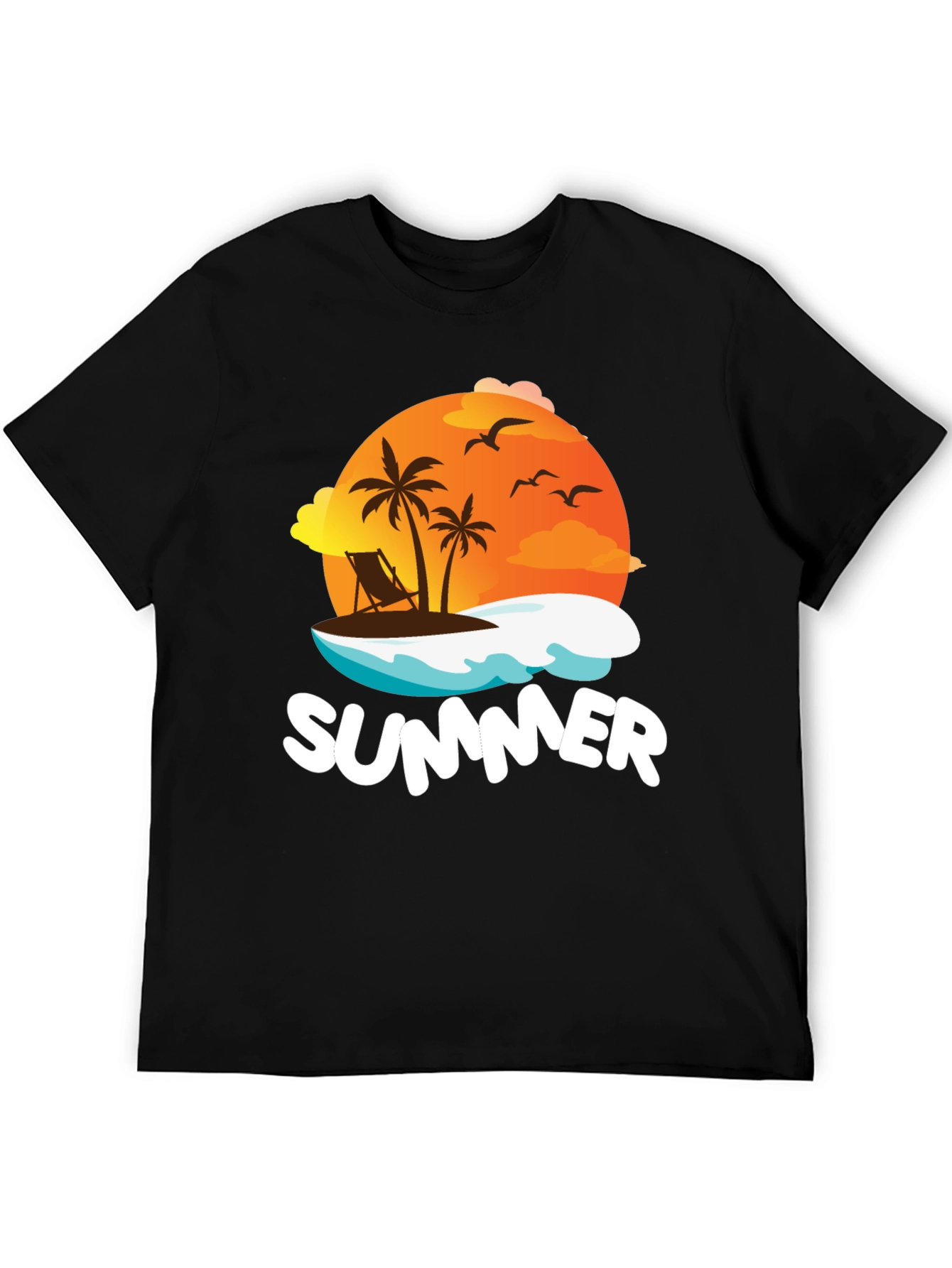 Summer Graphic T-Shirt Black