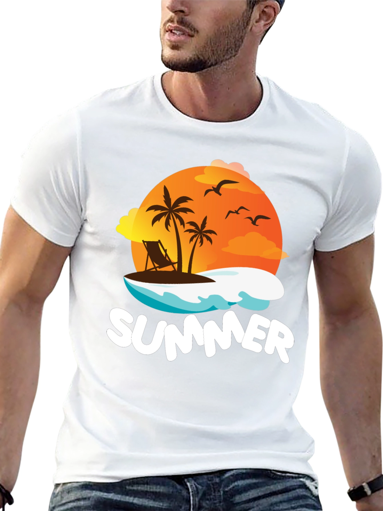 Summer Graphic T-Shirt Black