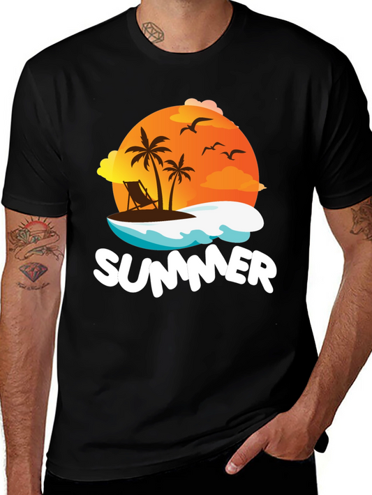 Summer Graphic T-Shirt Black