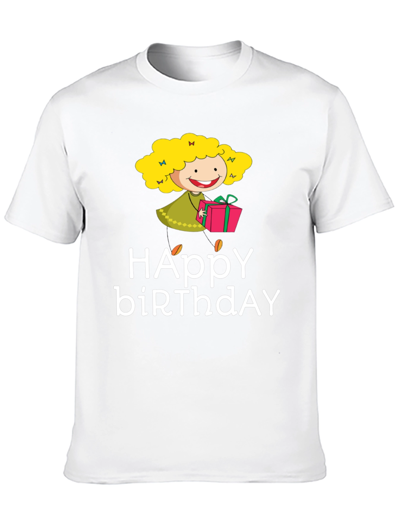 Happy Birthday Cartoon Graphic T-Shirt