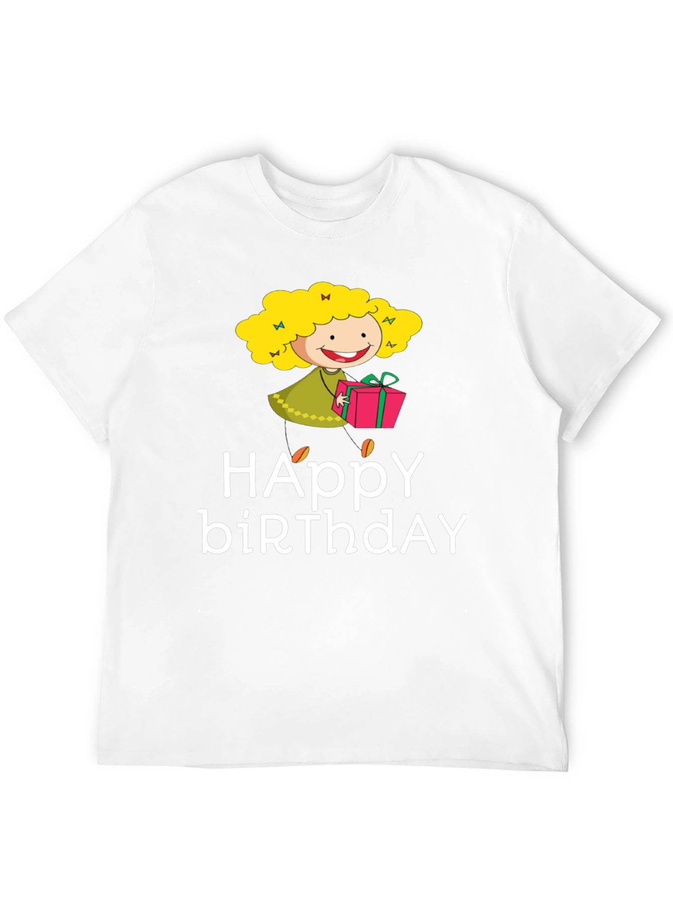 Happy Birthday Cartoon Graphic T-Shirt