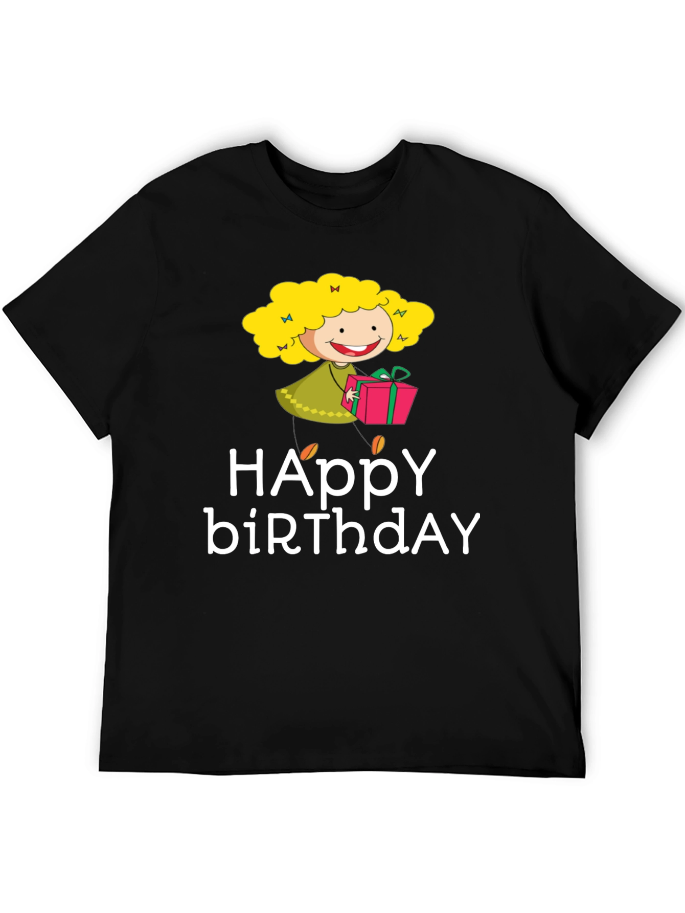 Happy Birthday Cartoon Graphic T-Shirt