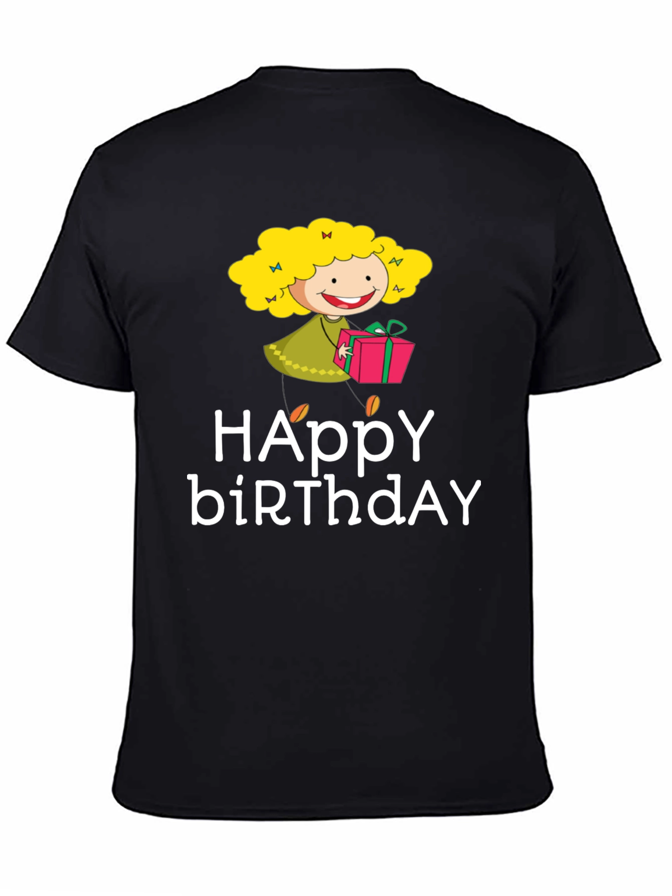 Happy Birthday Cartoon Graphic T-Shirt