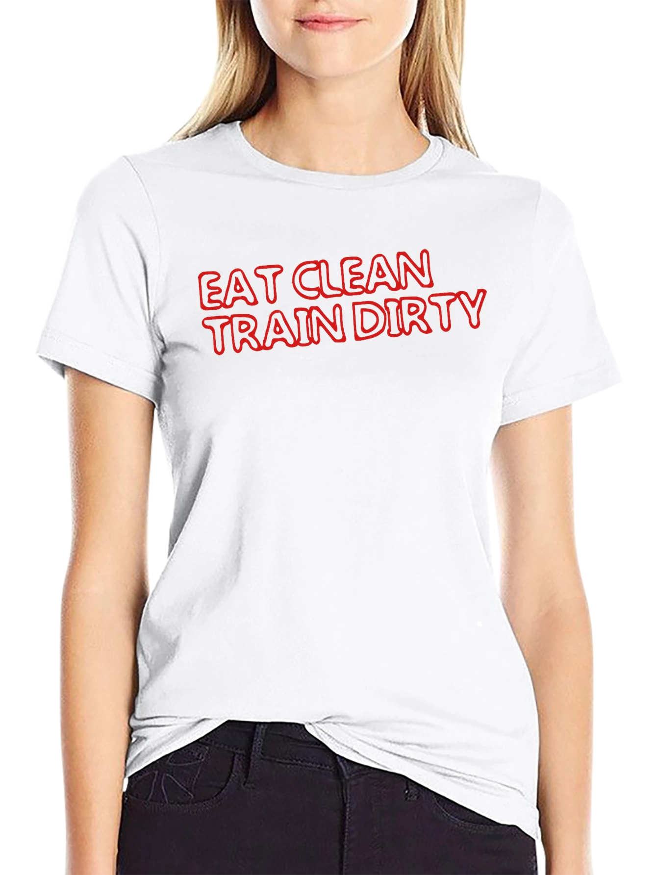 Eat Clean Train Dirty Black T-Shirt