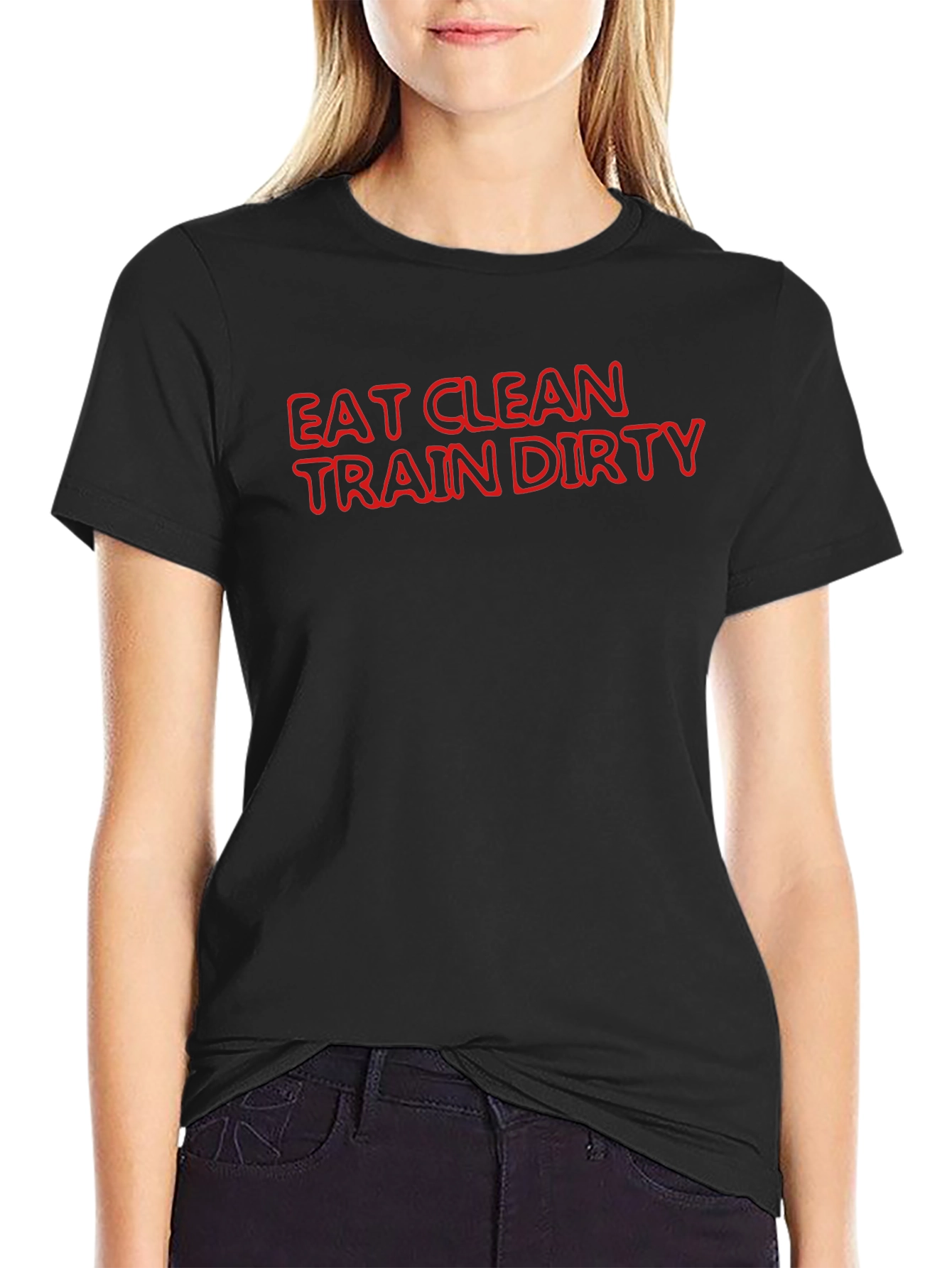 Eat Clean Train Dirty Black T-Shirt