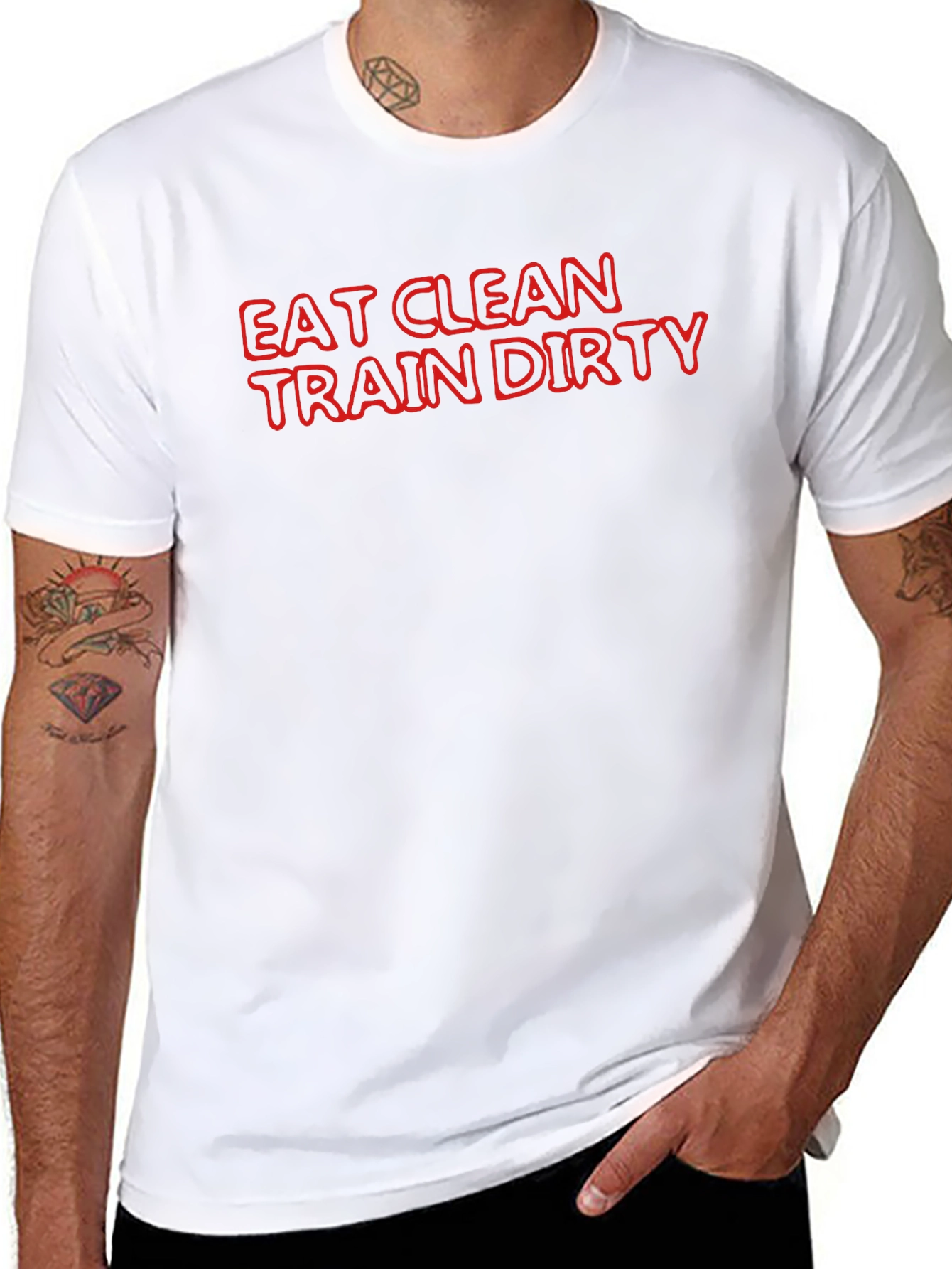 Eat Clean Train Dirty Black T-Shirt