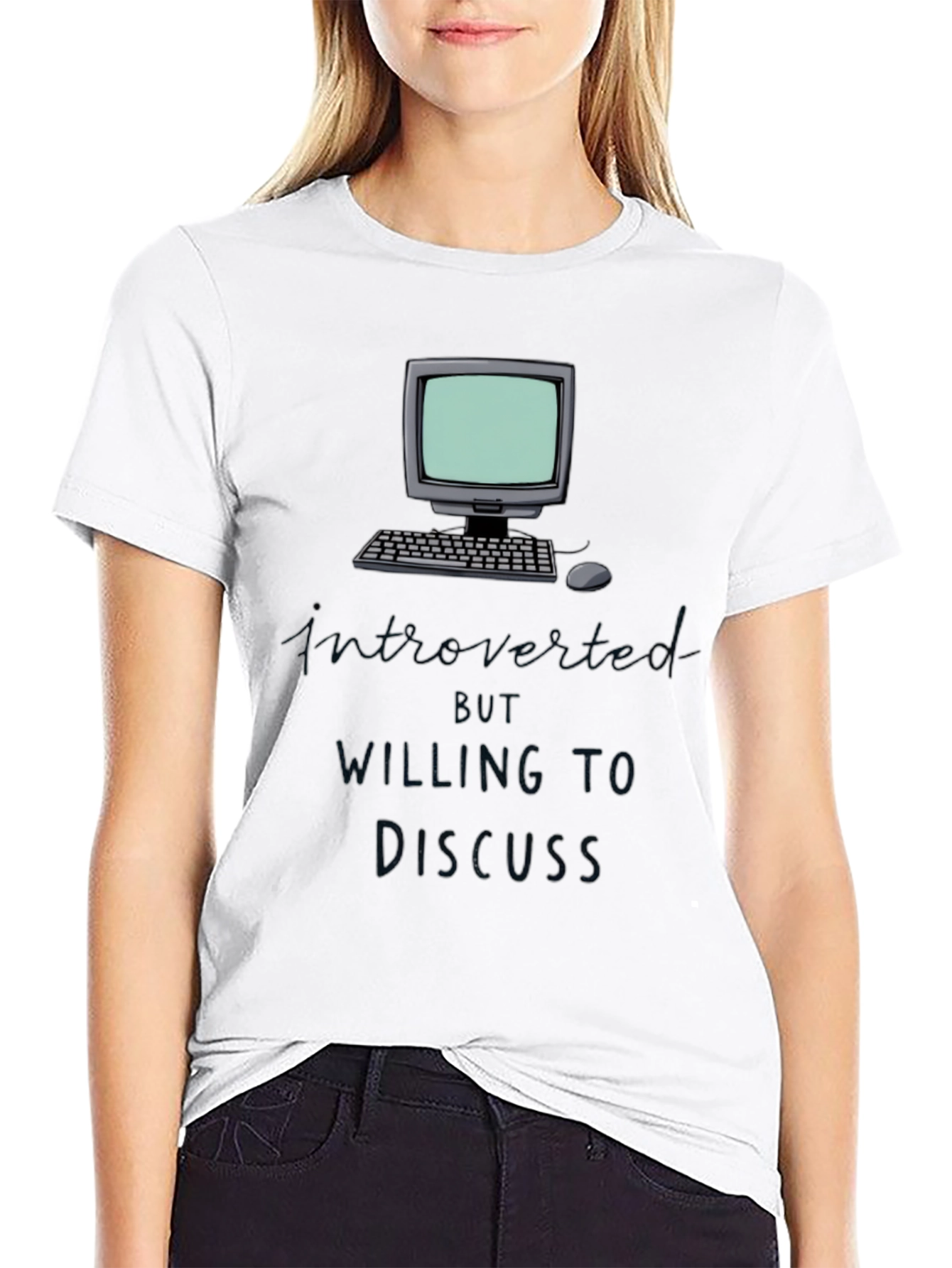 Introverted but Willing to Discuss T-Shirt