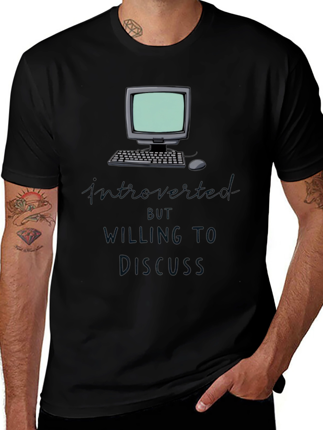 Introverted but Willing to Discuss T-Shirt