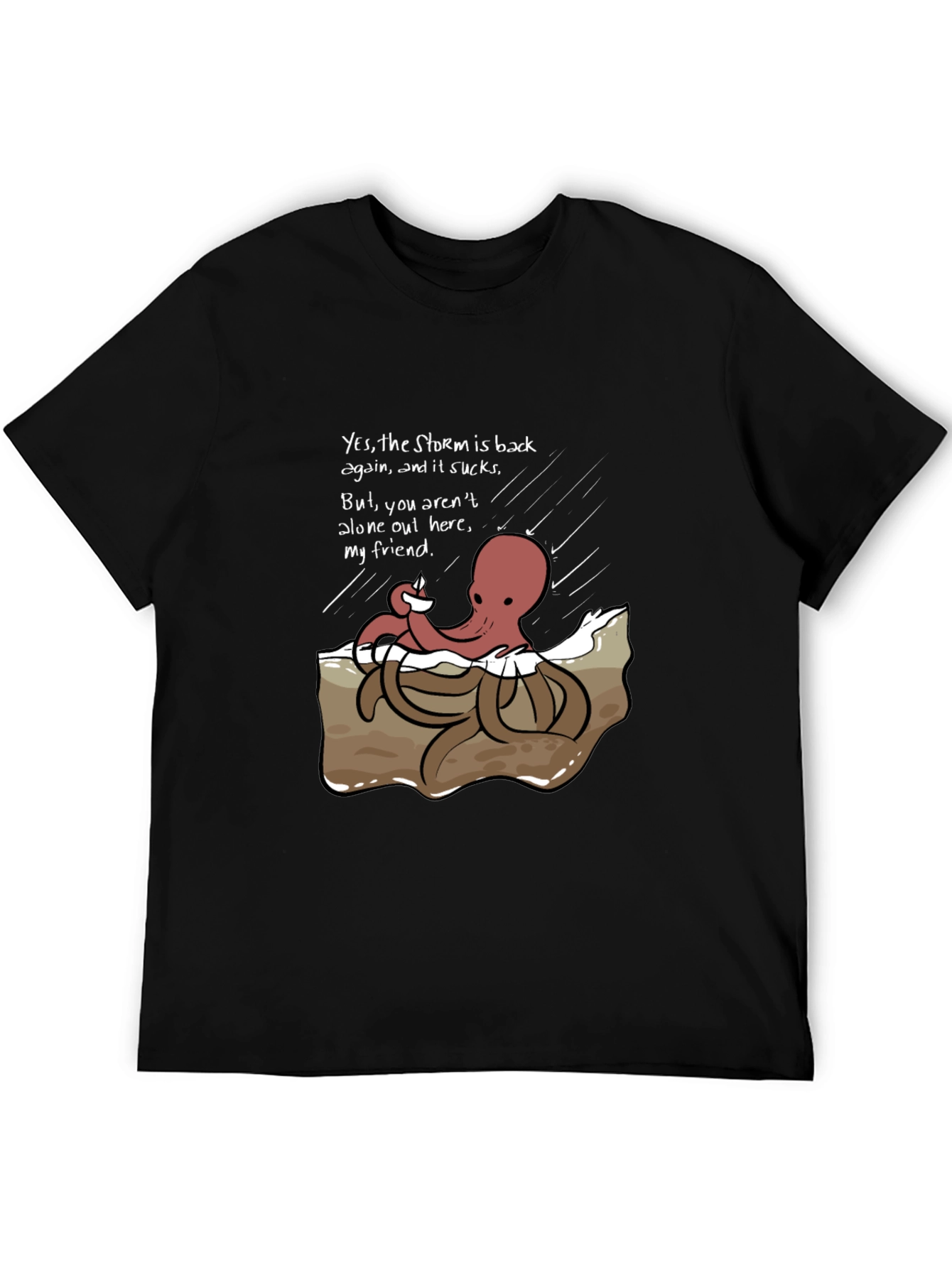 Stormy Day Octopus Graphic Tee