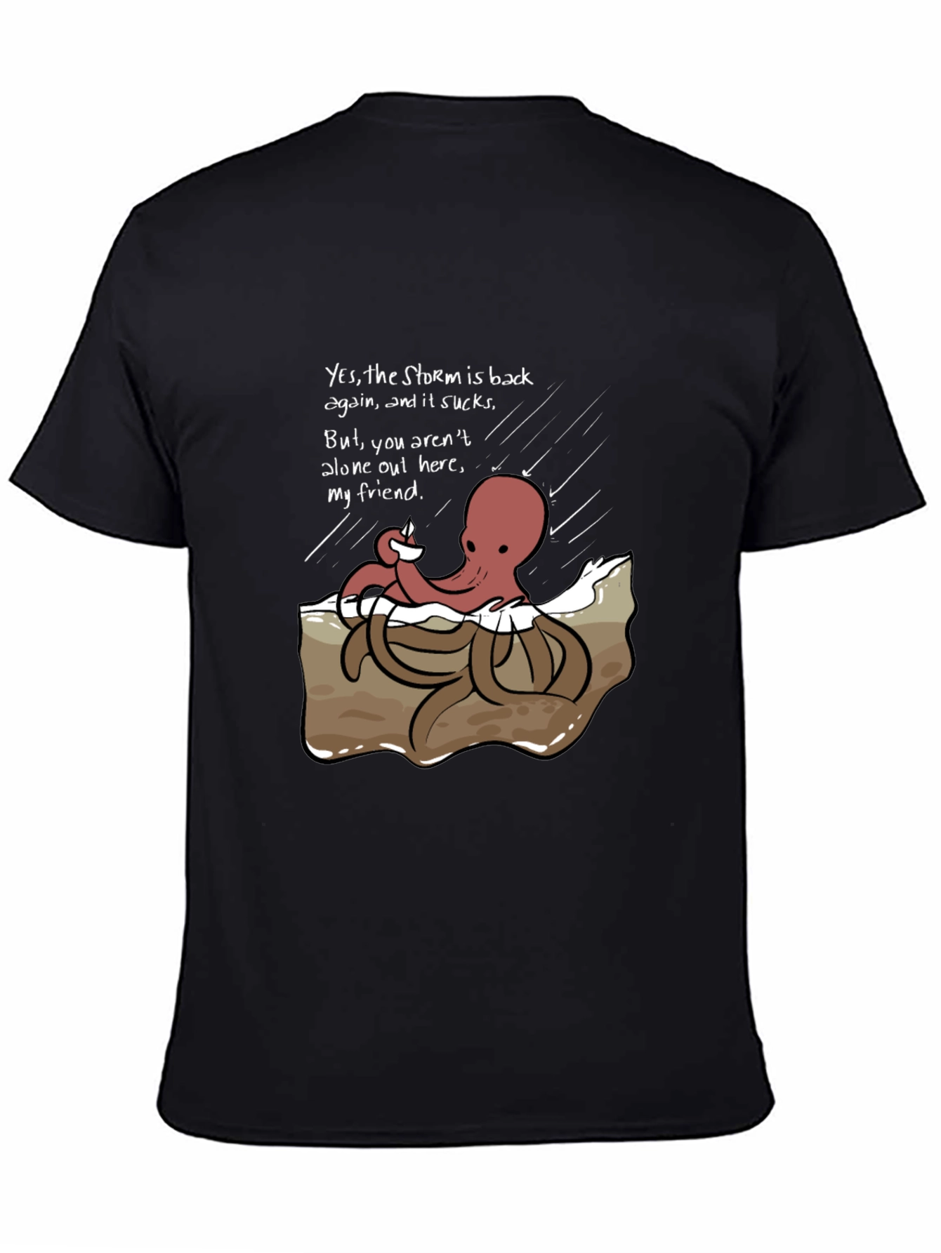 Stormy Day Octopus Graphic Tee