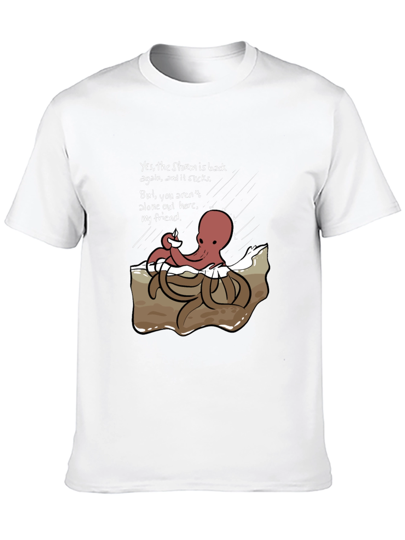 Stormy Day Octopus Graphic Tee