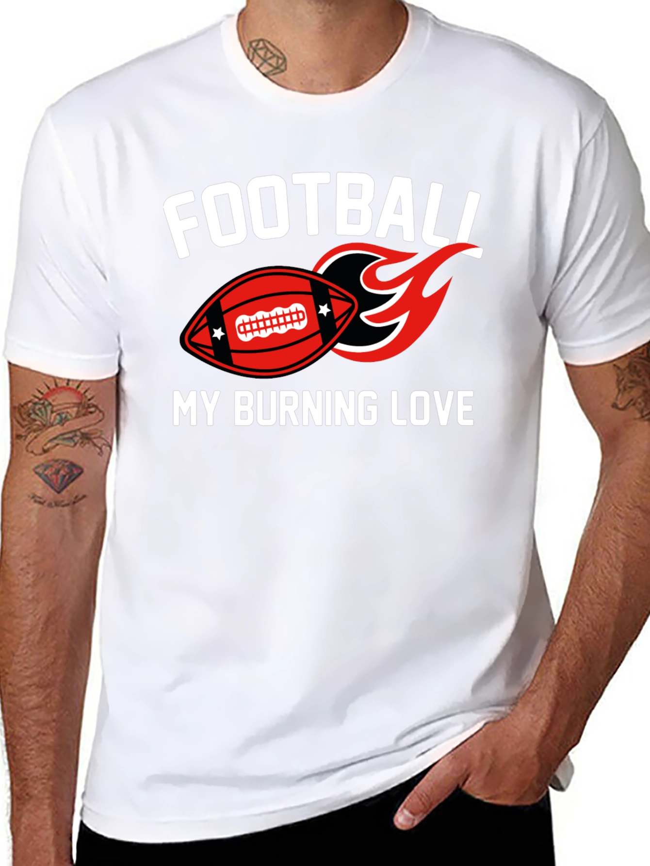 Football My Burning Love Graphic T-Shirt