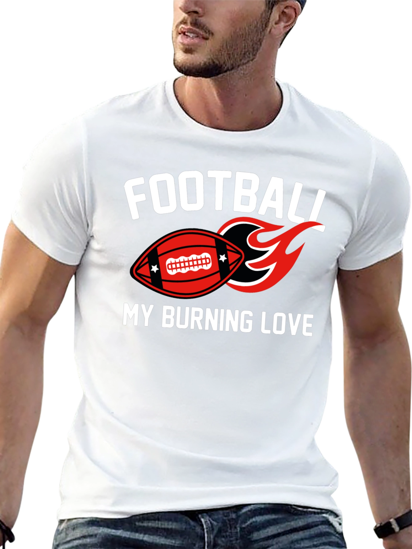 Football My Burning Love Graphic T-Shirt